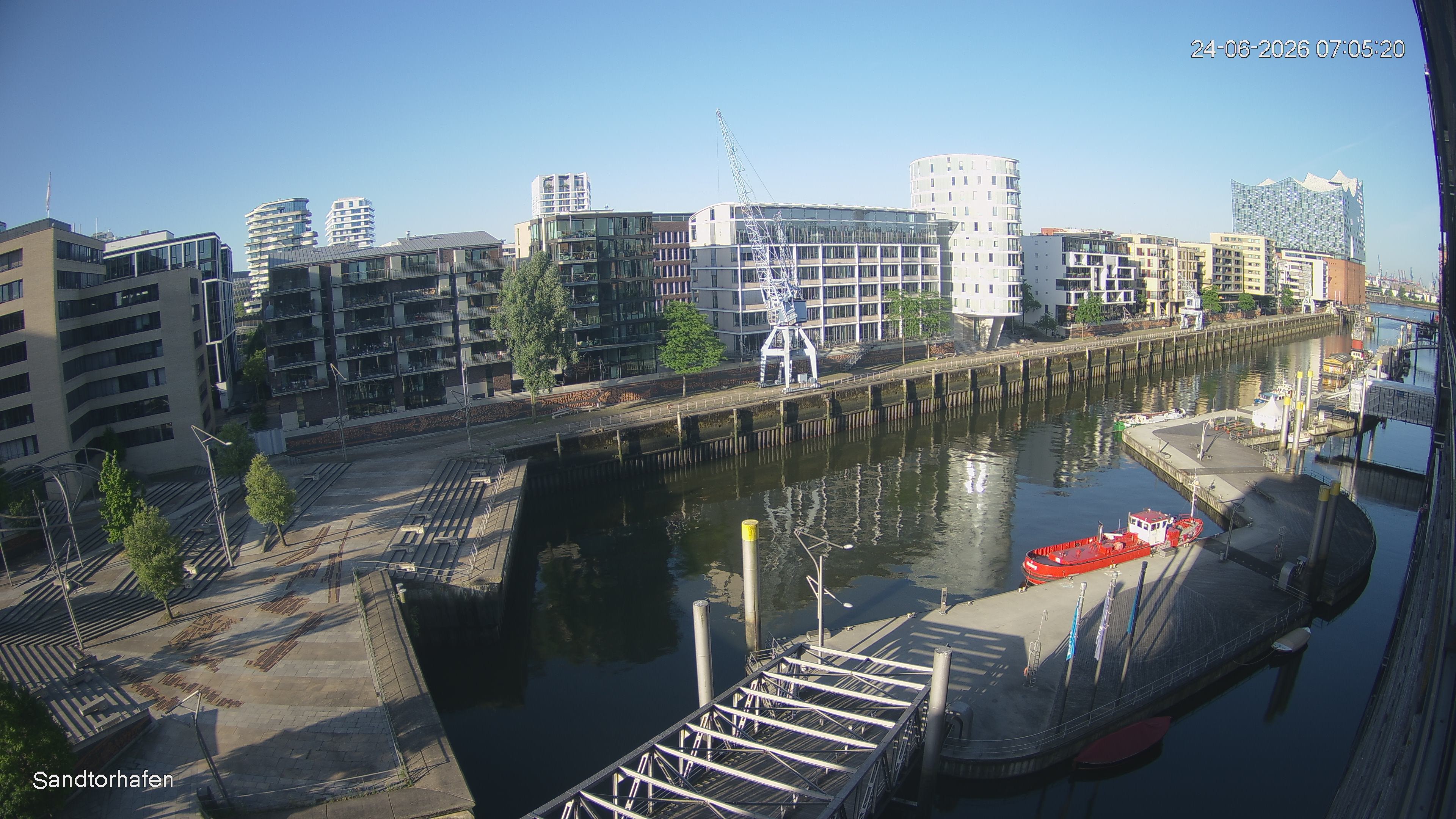 Archiv Foto Webcam Hamburg: HafenCity und Elbphilharmonie