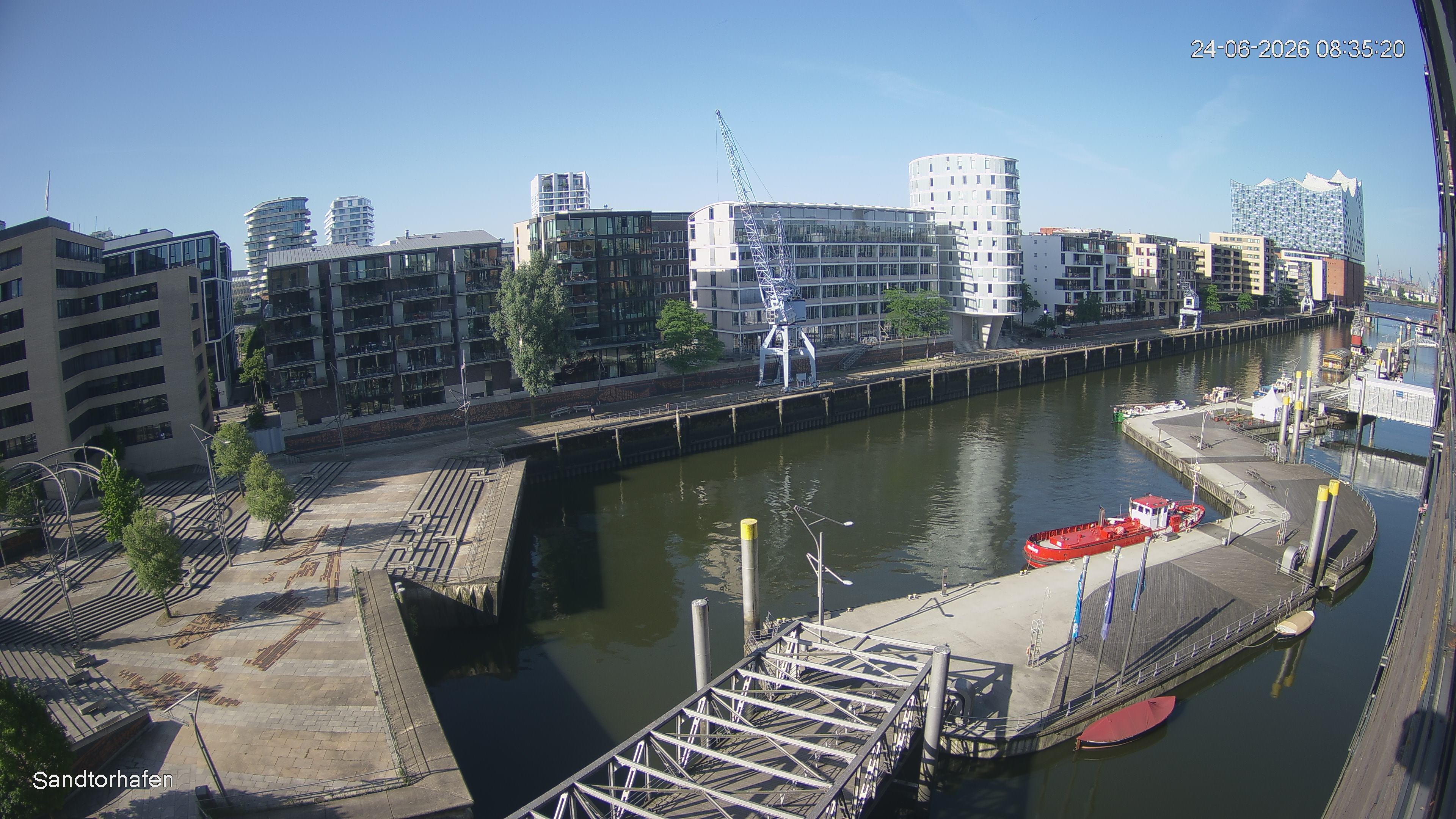 Archiv Foto Webcam Hamburg: HafenCity und Elbphilharmonie
