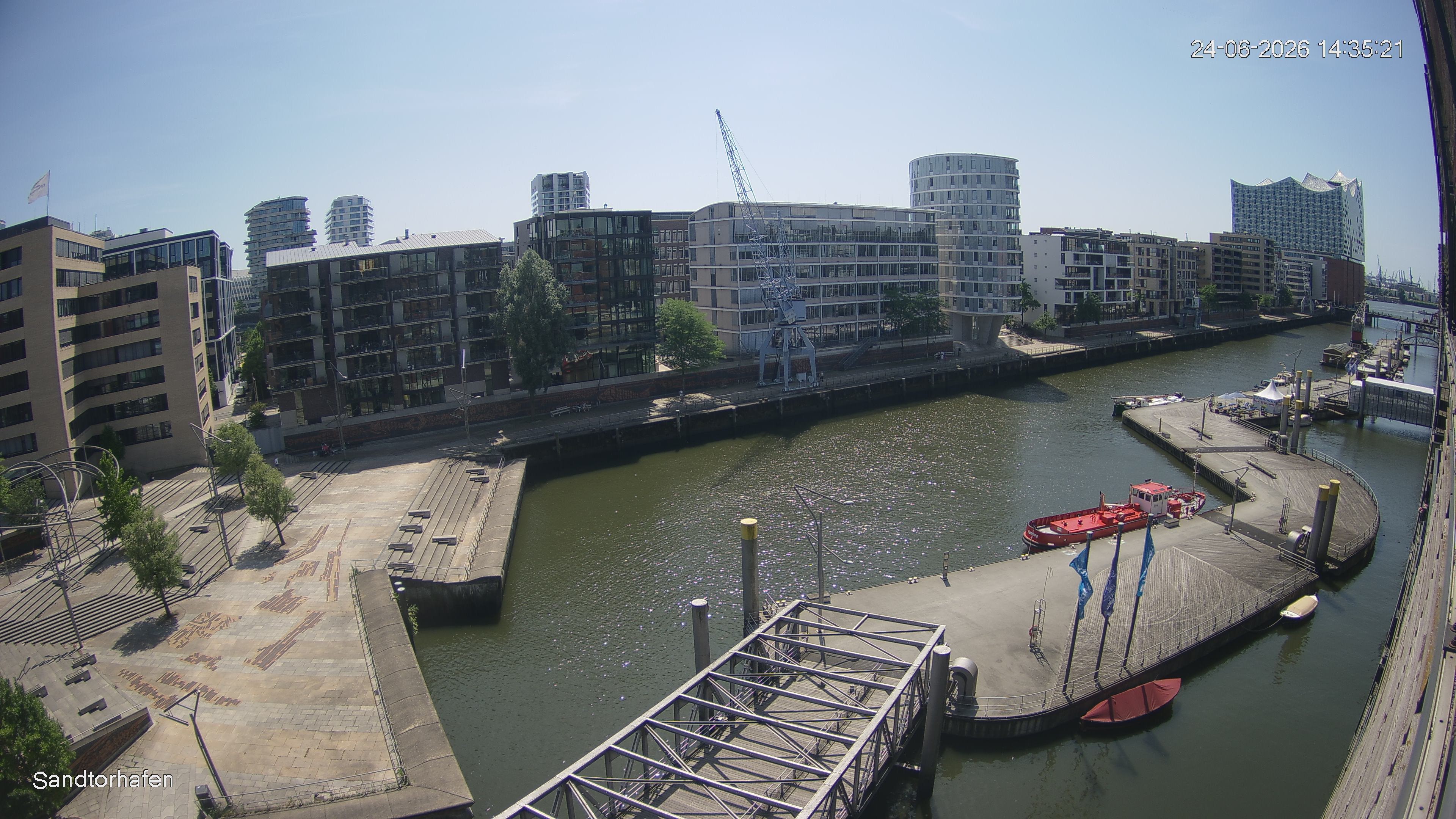 Archiv Foto Webcam Hamburg: HafenCity und Elbphilharmonie