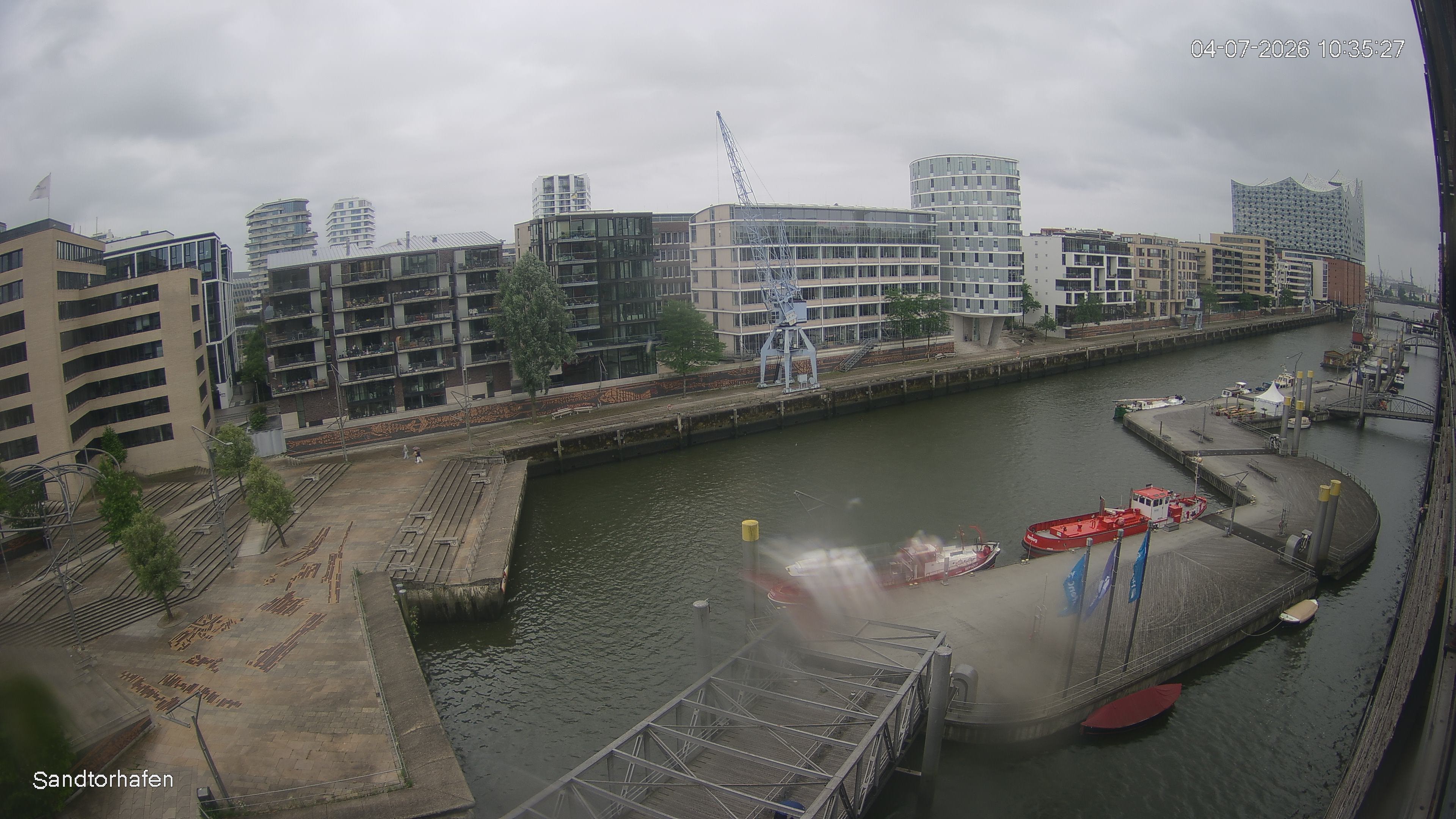 Archiv Foto Webcam Hamburg: HafenCity und Elbphilharmonie