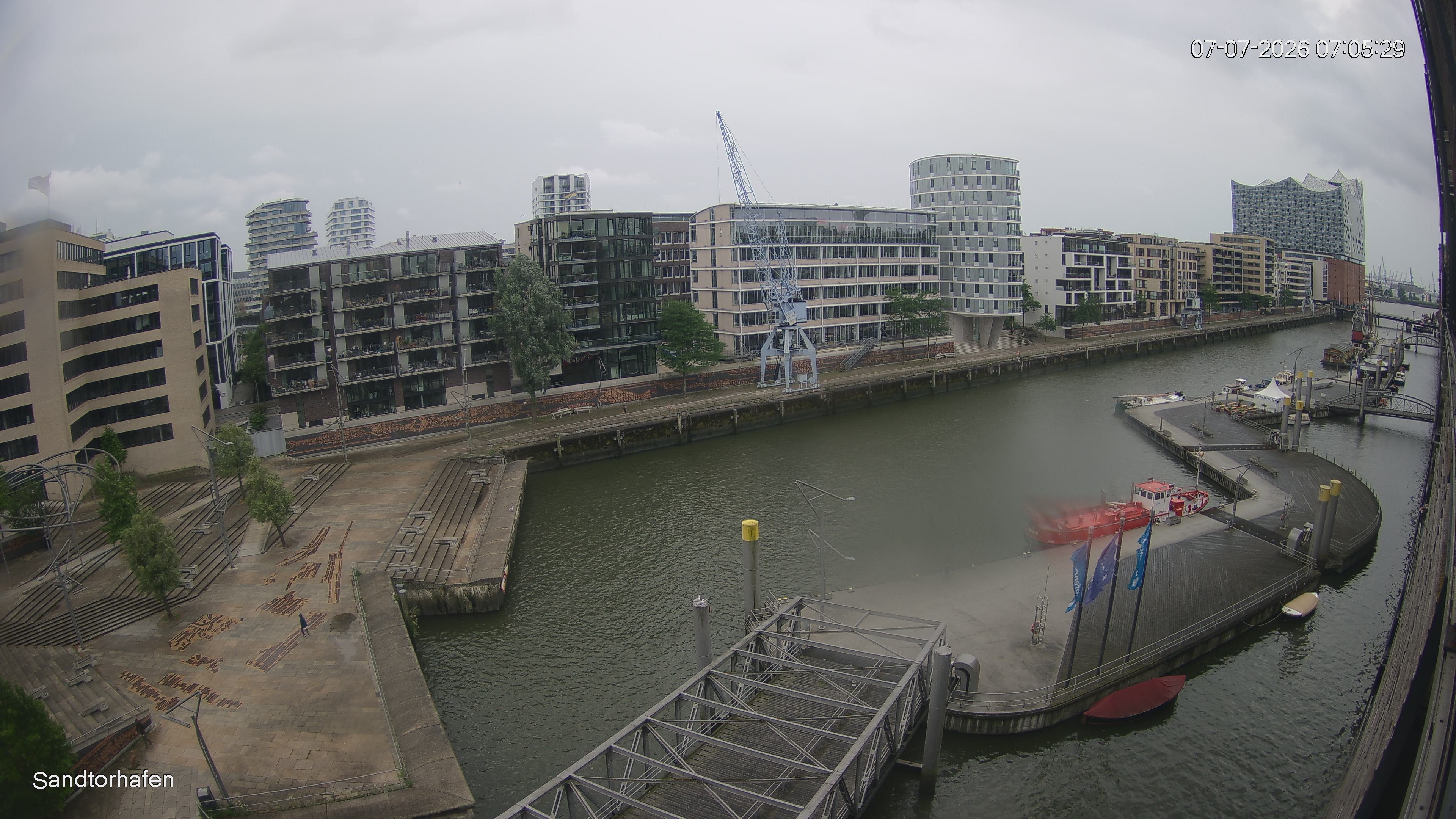 Archiv Foto Webcam Hamburg: HafenCity und Elbphilharmonie