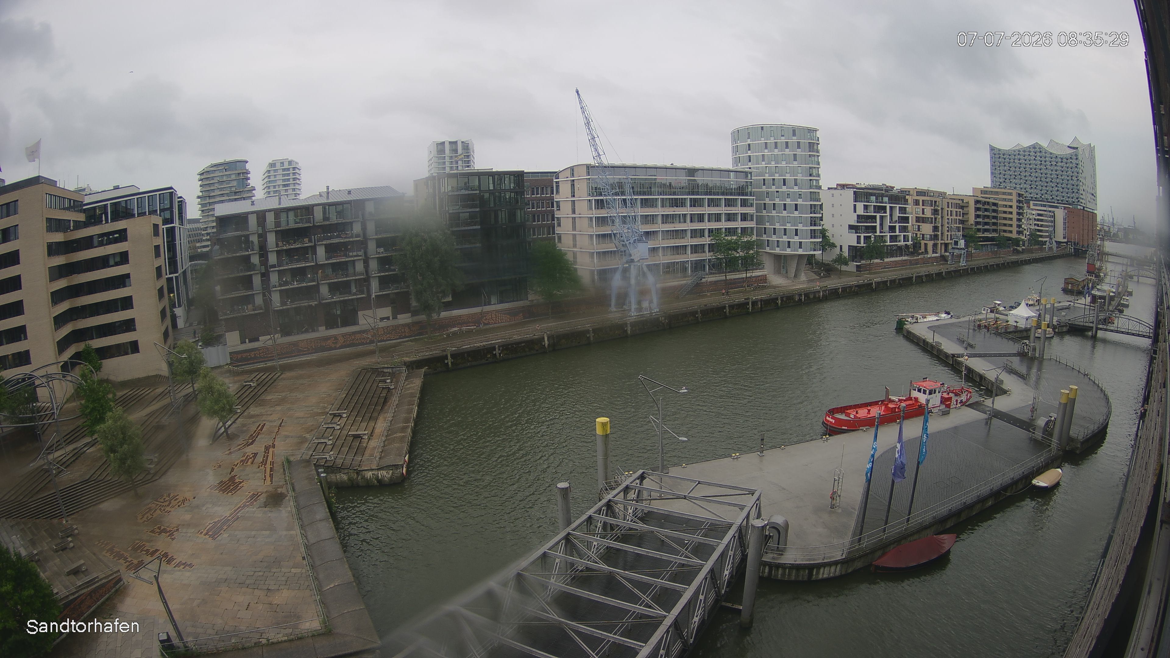 Archiv Foto Webcam Hamburg: HafenCity und Elbphilharmonie
