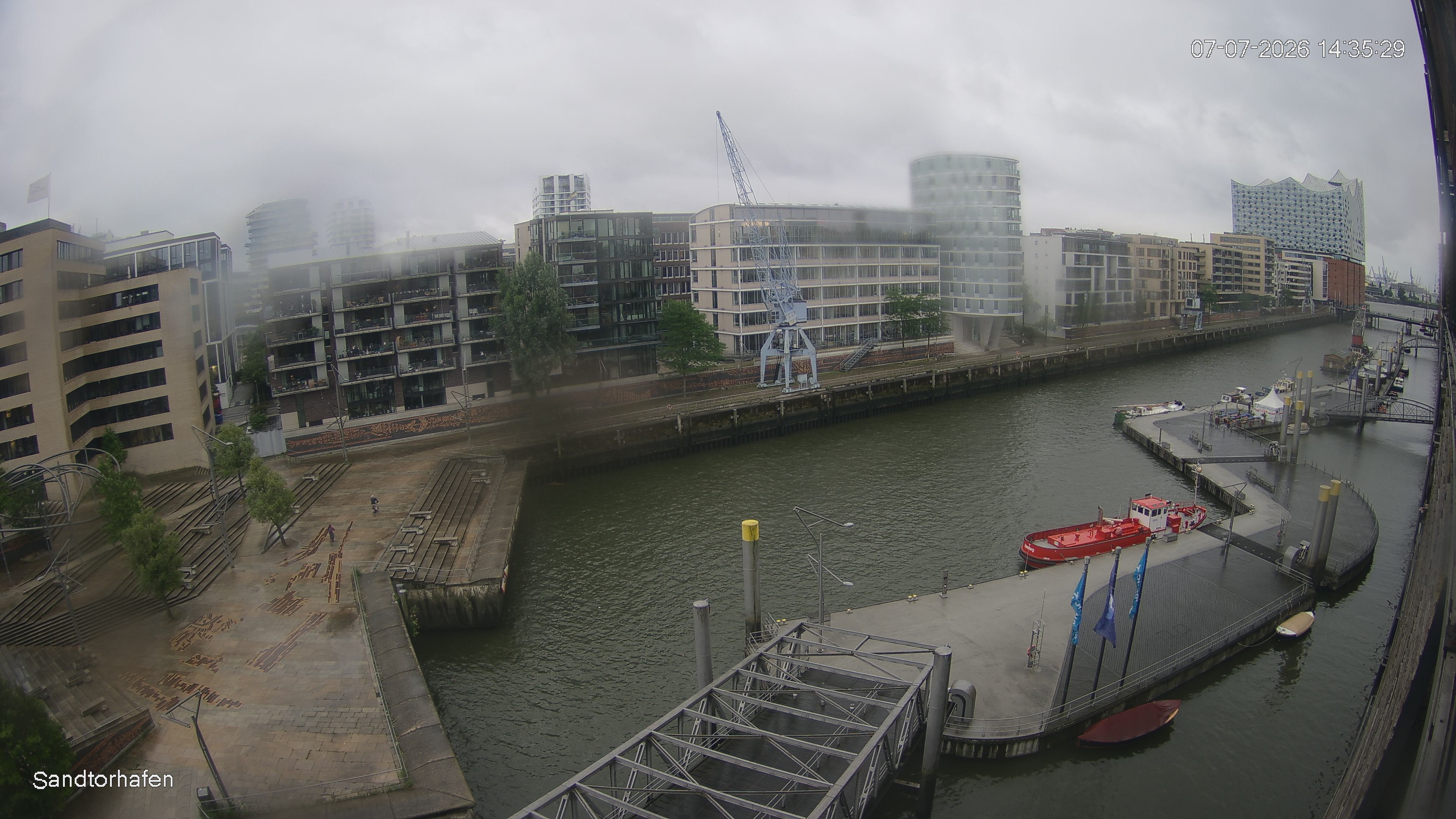 Archiv Foto Webcam Hamburg: HafenCity und Elbphilharmonie
