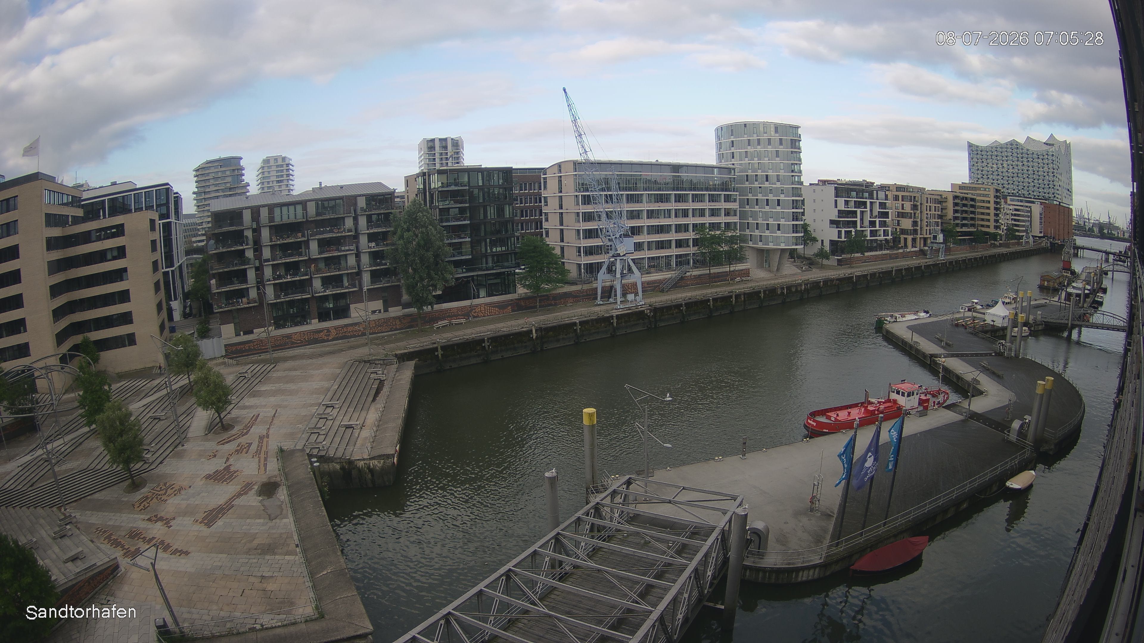 Archived image Webcam Harbour Hall Hamburg