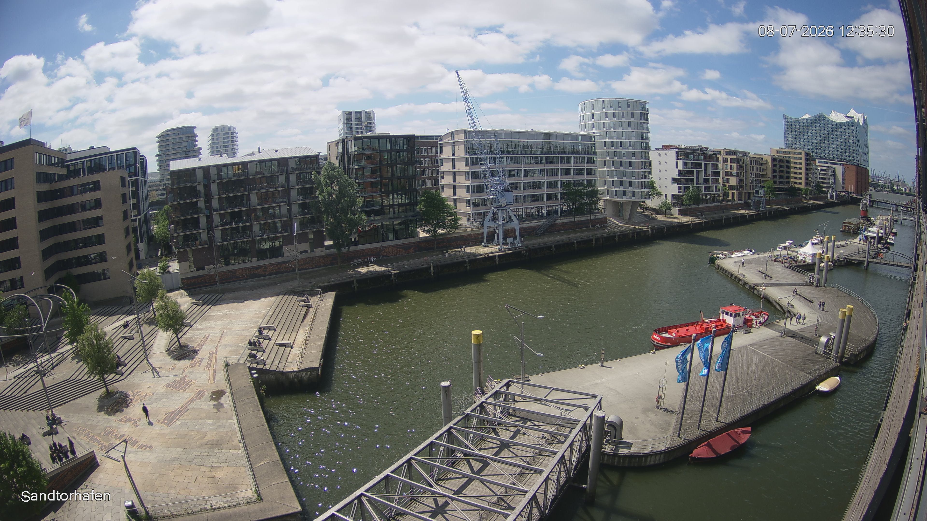Archived image Webcam Harbour Hall Hamburg