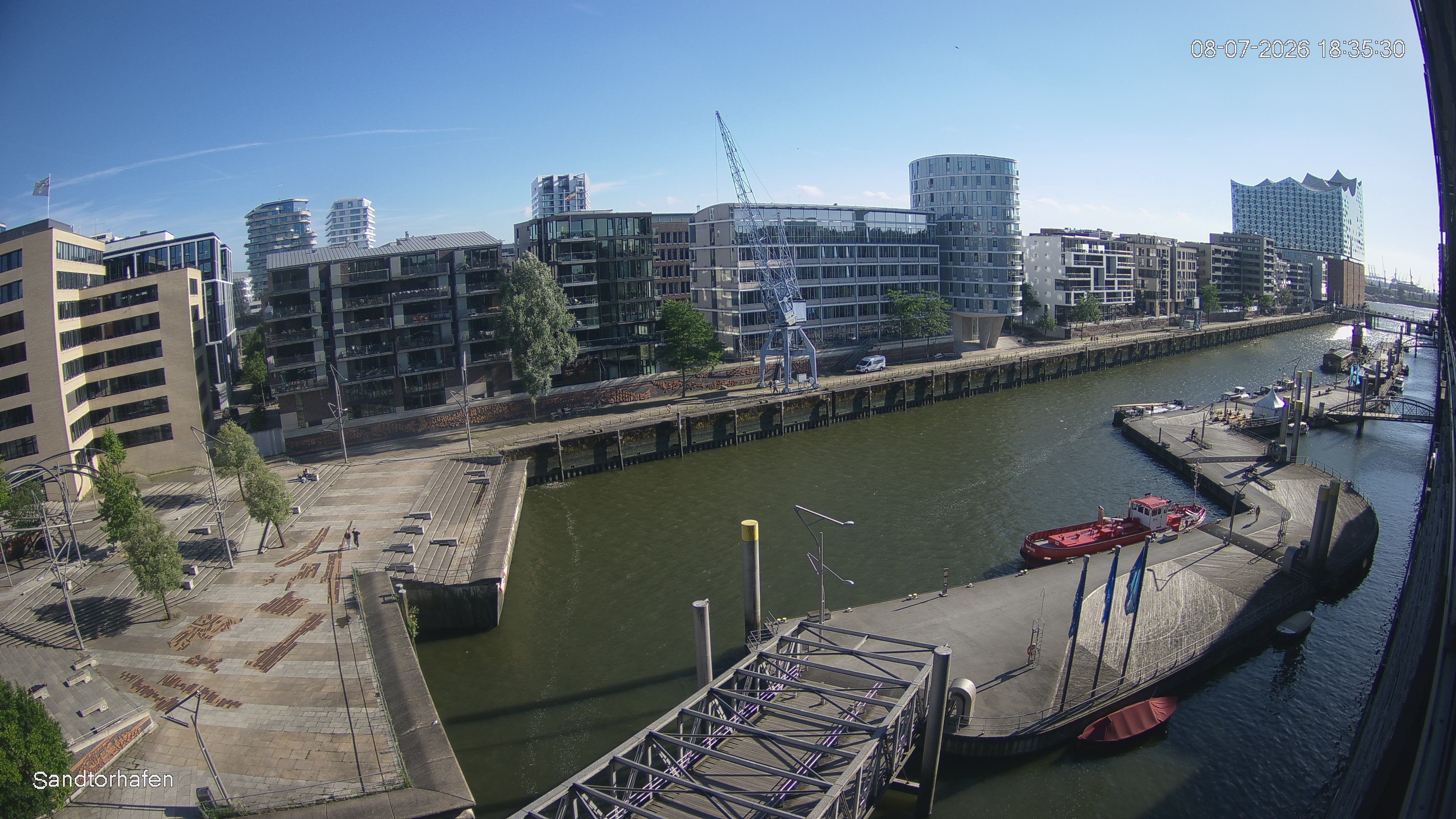 Archived image Webcam Harbour Hall Hamburg