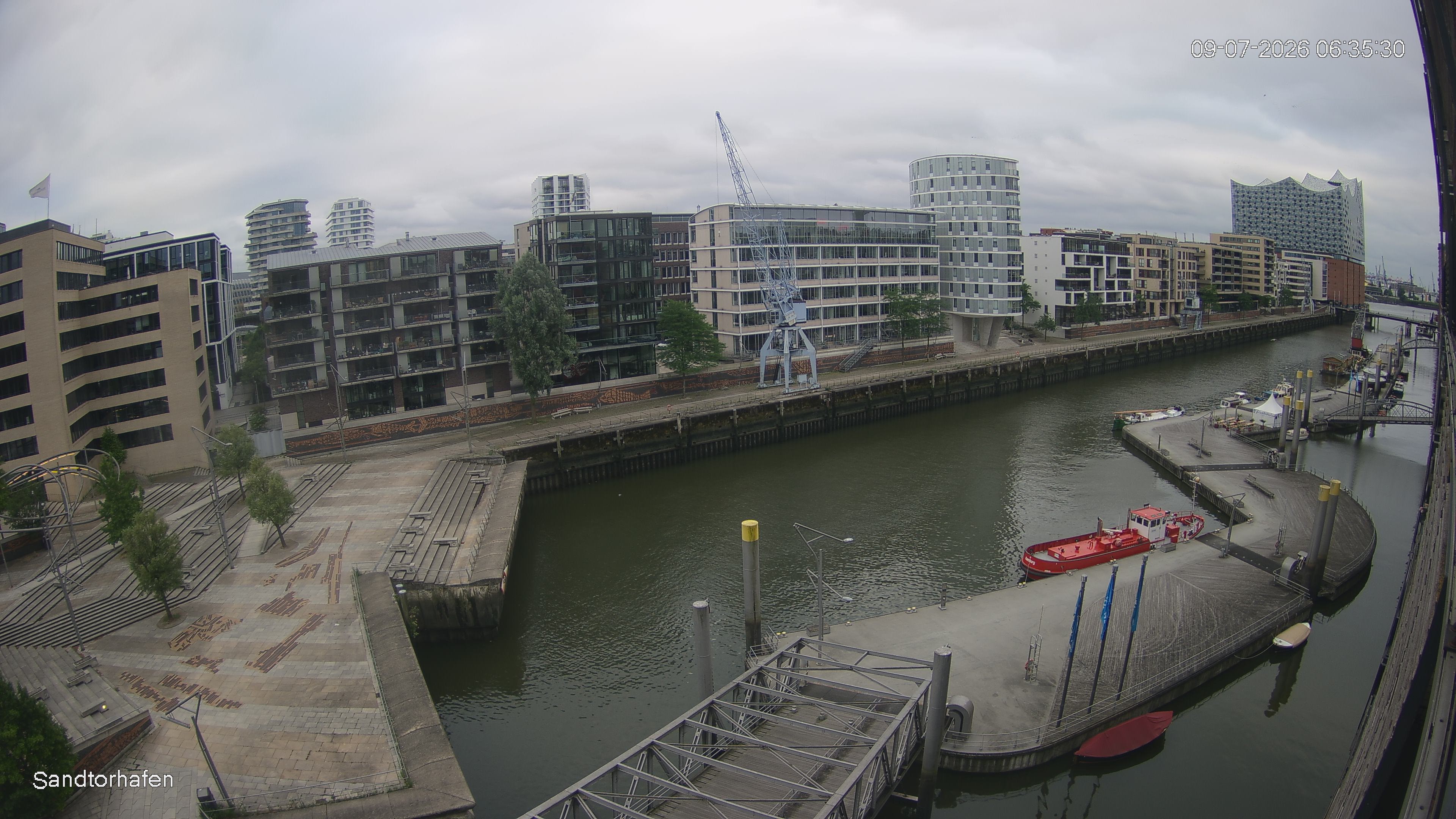 Archiv Foto Webcam Hamburg: HafenCity und Elbphilharmonie