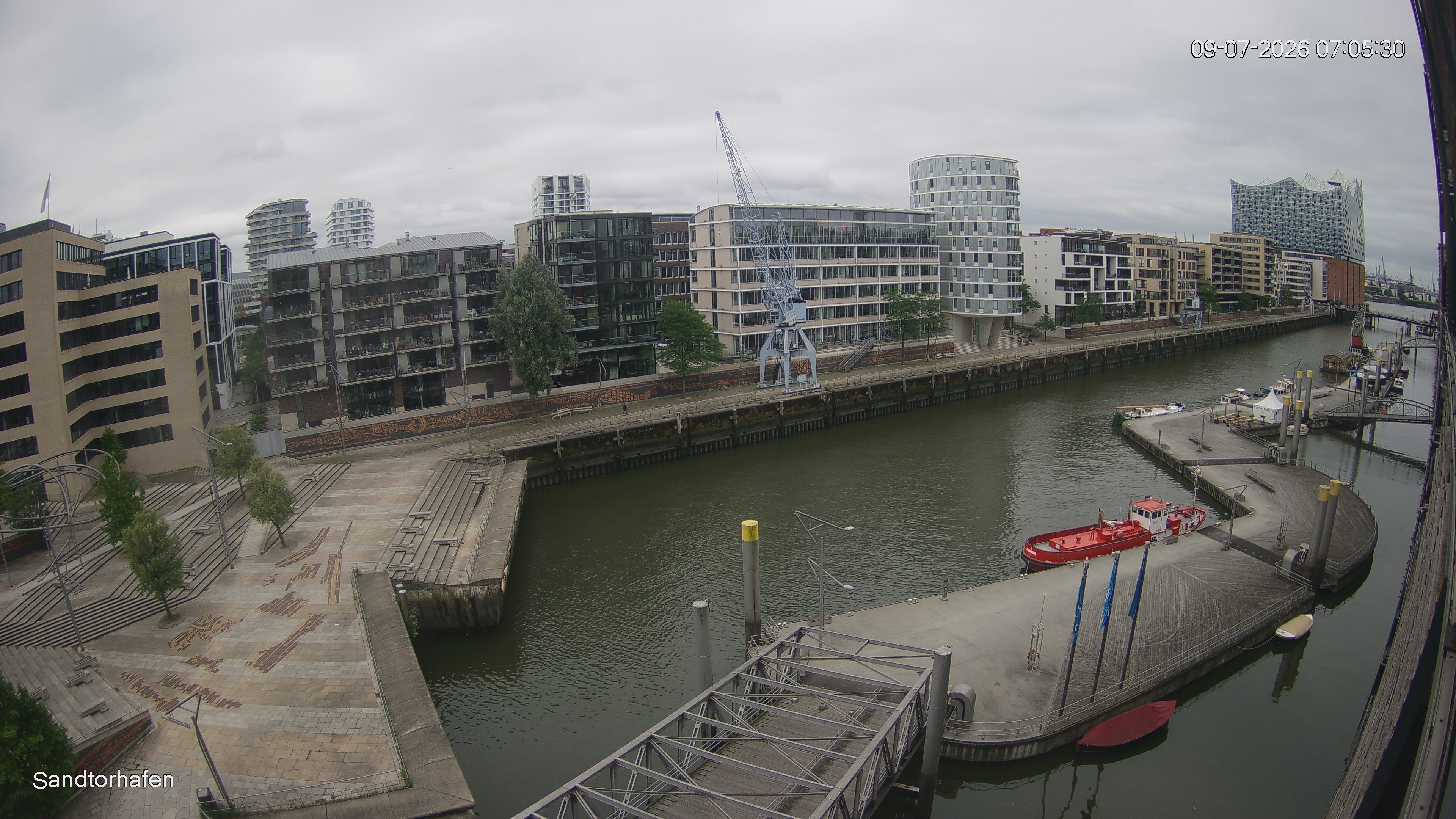 Archiv Foto Webcam Hamburg: HafenCity und Elbphilharmonie