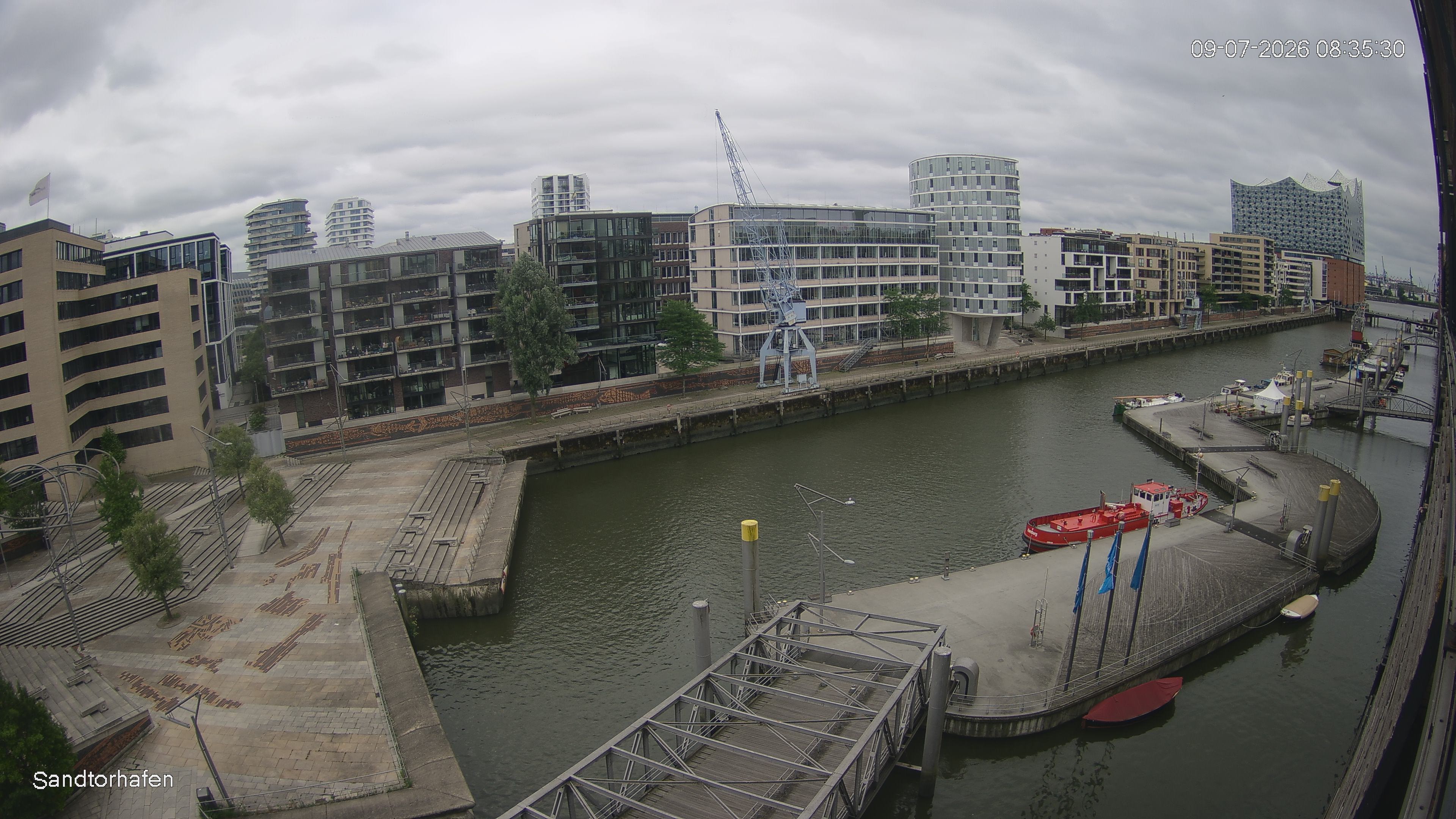 Archiv Foto Webcam Hamburg: HafenCity und Elbphilharmonie