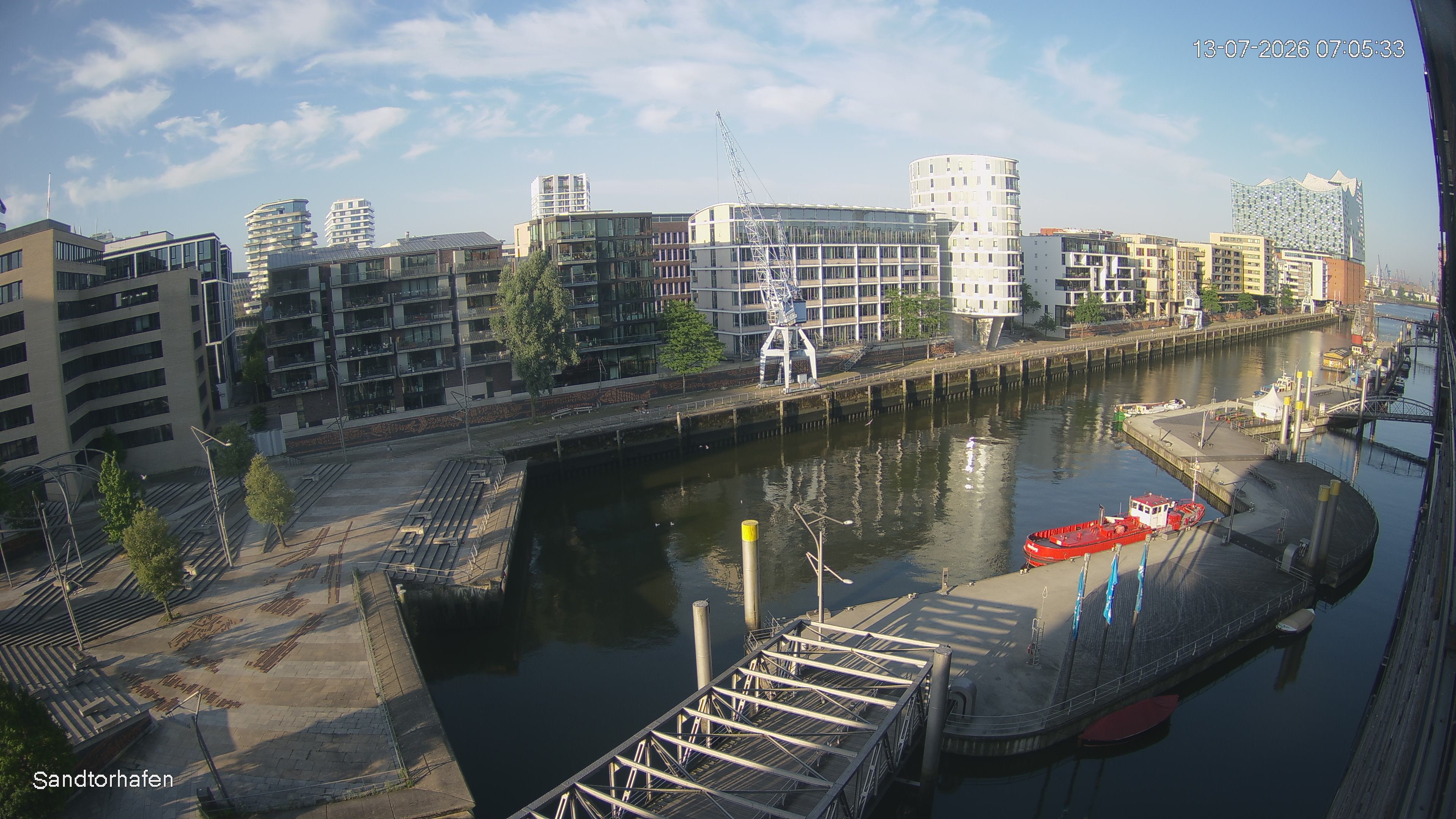 Archiv Foto Webcam Hamburg: HafenCity und Elbphilharmonie