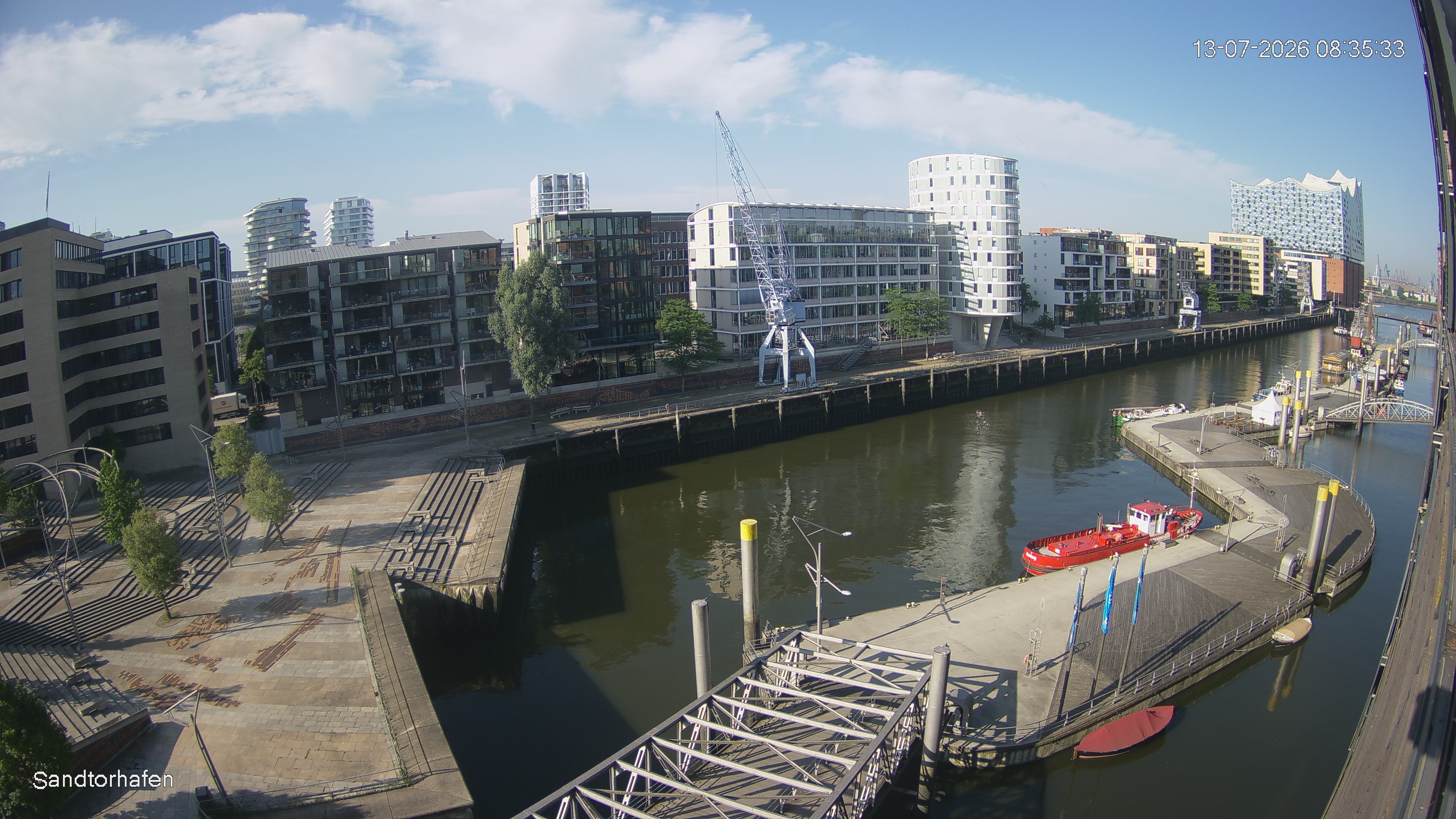 Archiv Foto Webcam Hamburg: HafenCity und Elbphilharmonie