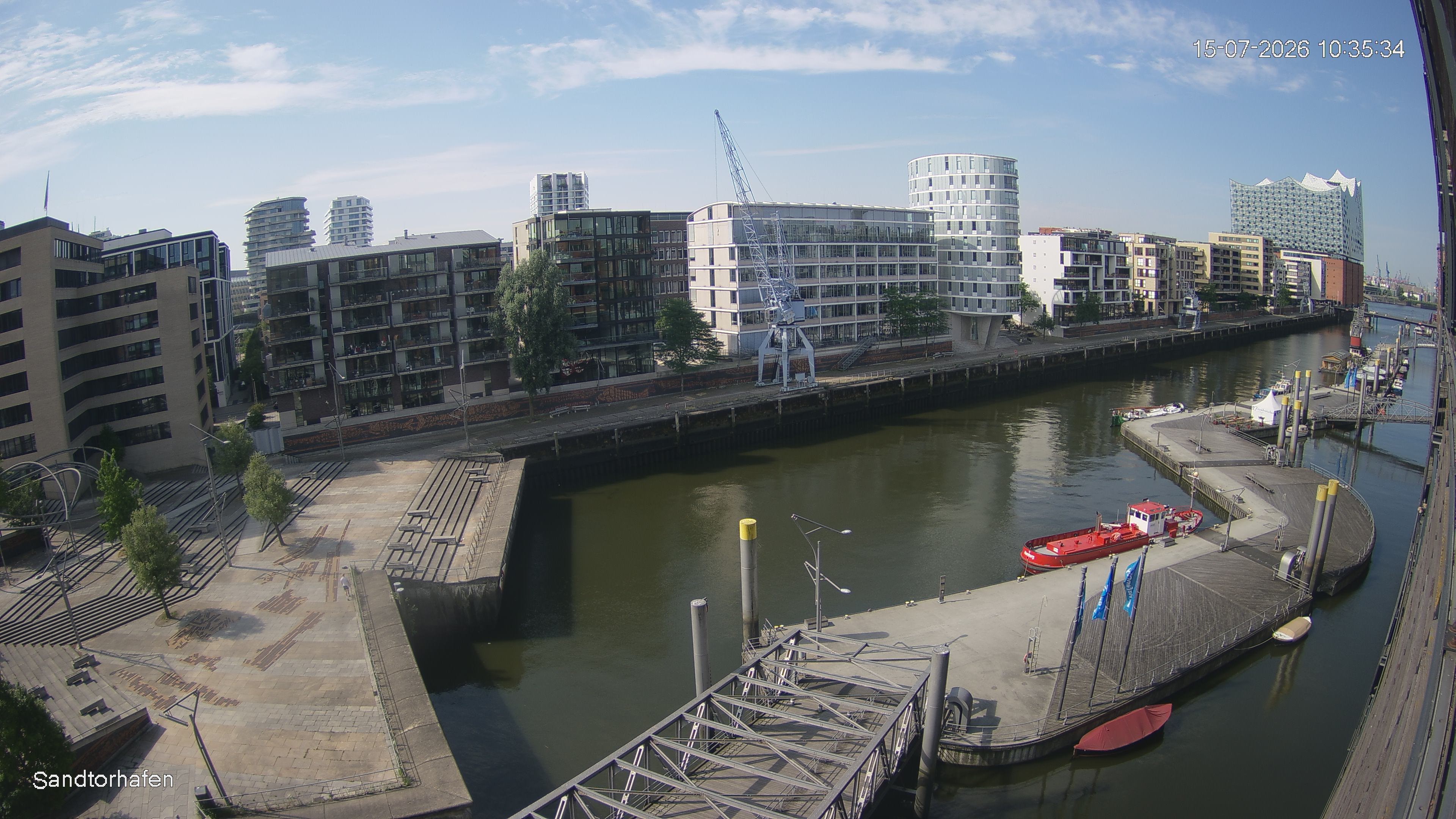 Archived image Webcam Harbour Hall Hamburg