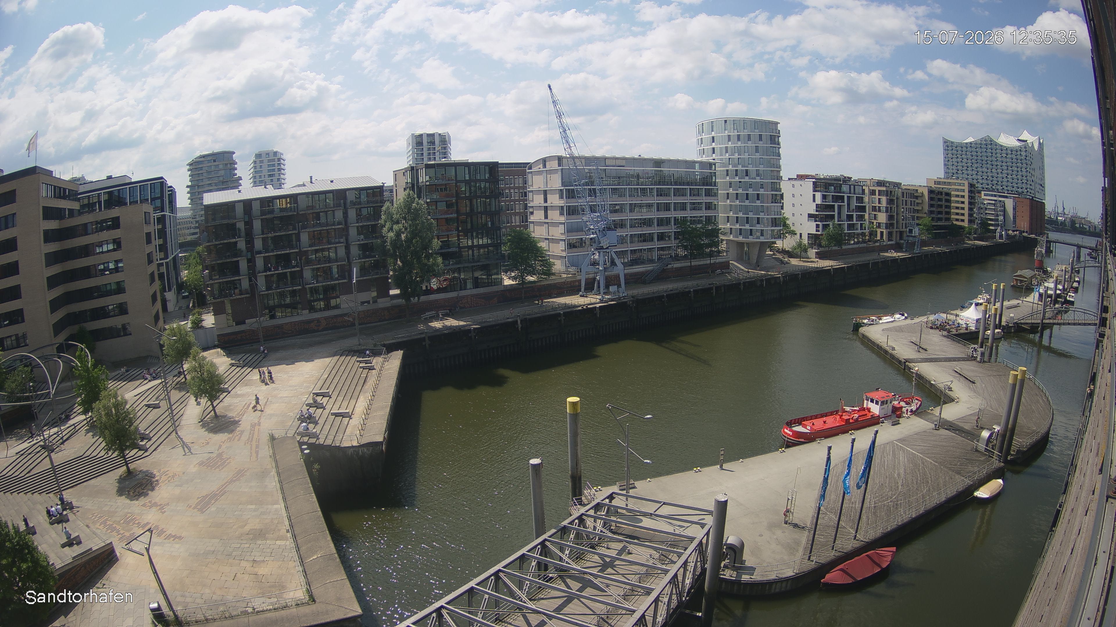 Archived image Webcam Harbour Hall Hamburg