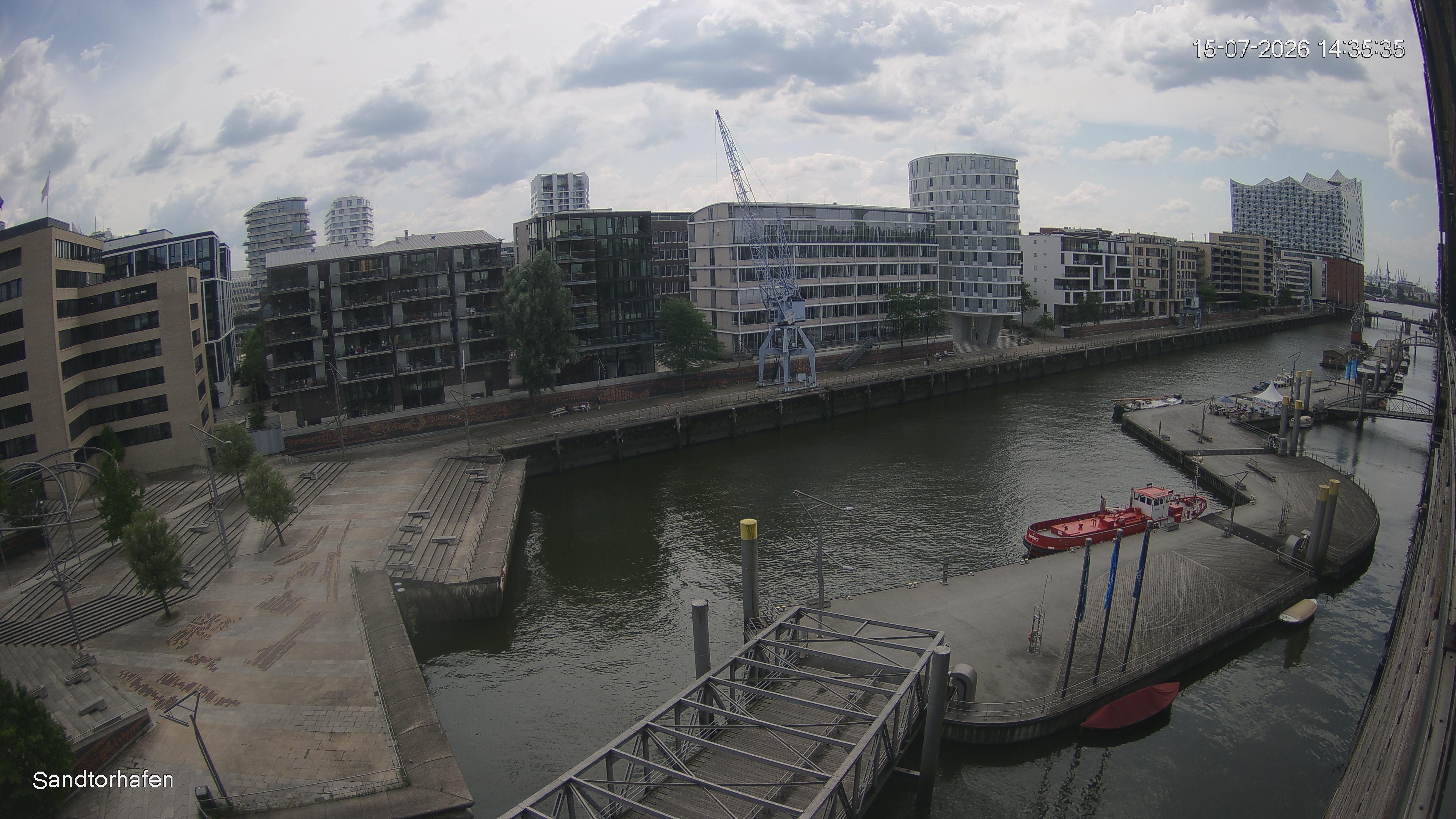 Archived image Webcam Harbour Hall Hamburg