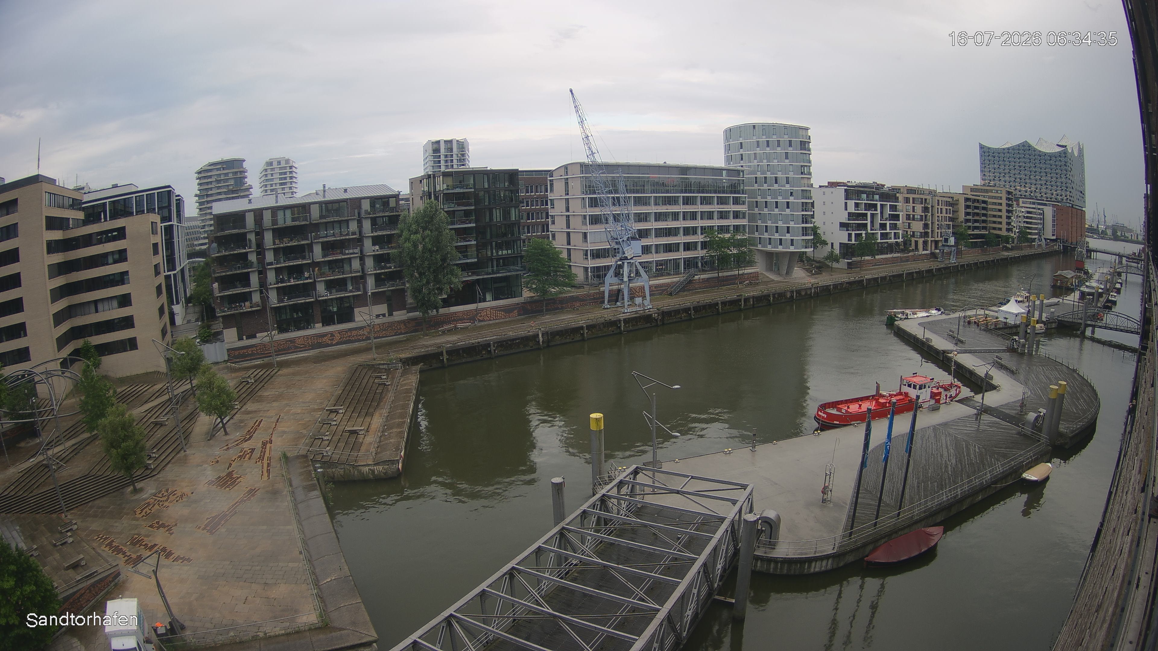 Archiv Foto Webcam Hamburg: HafenCity und Elbphilharmonie