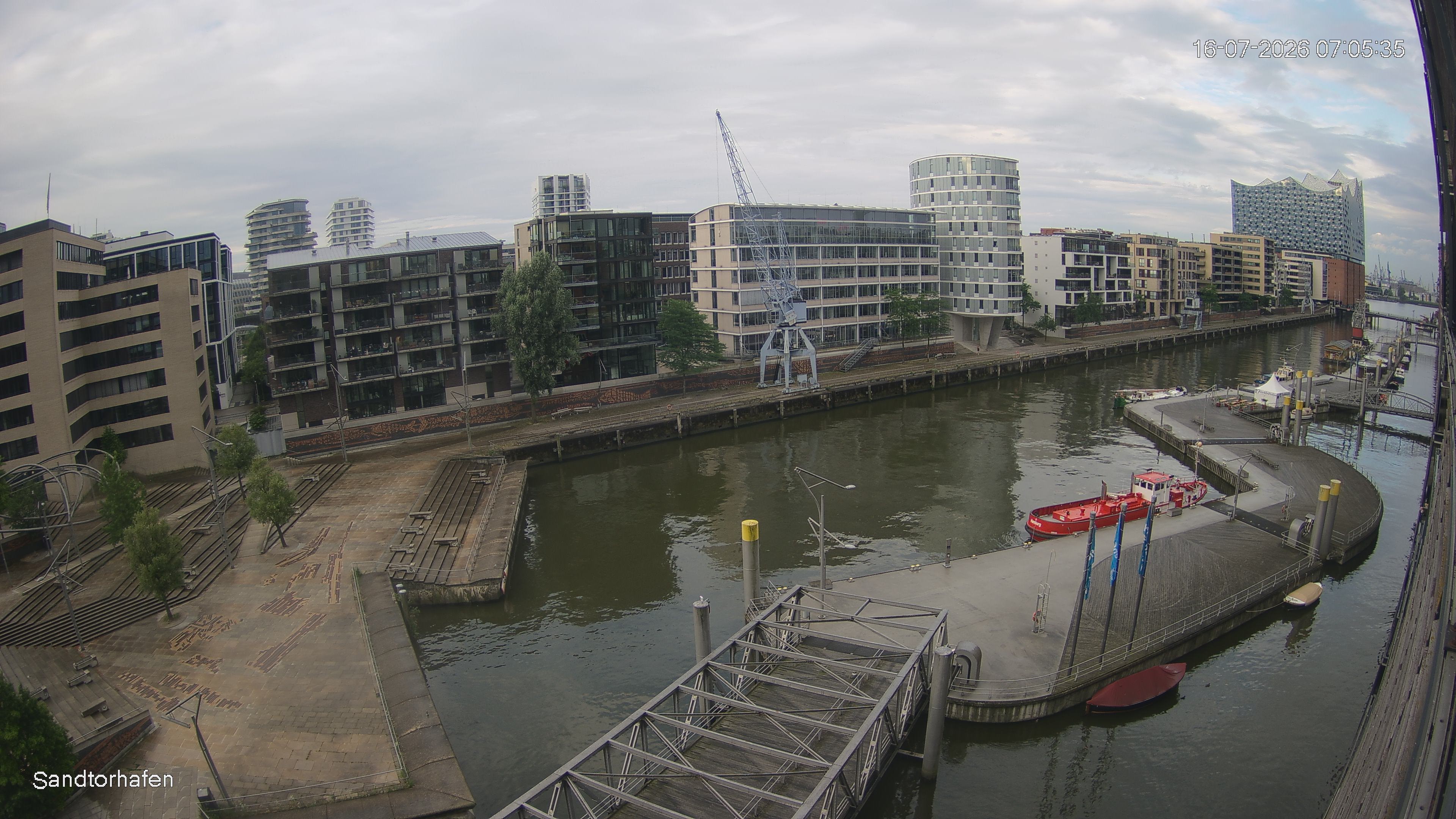 Archiv Foto Webcam Hamburg: HafenCity und Elbphilharmonie