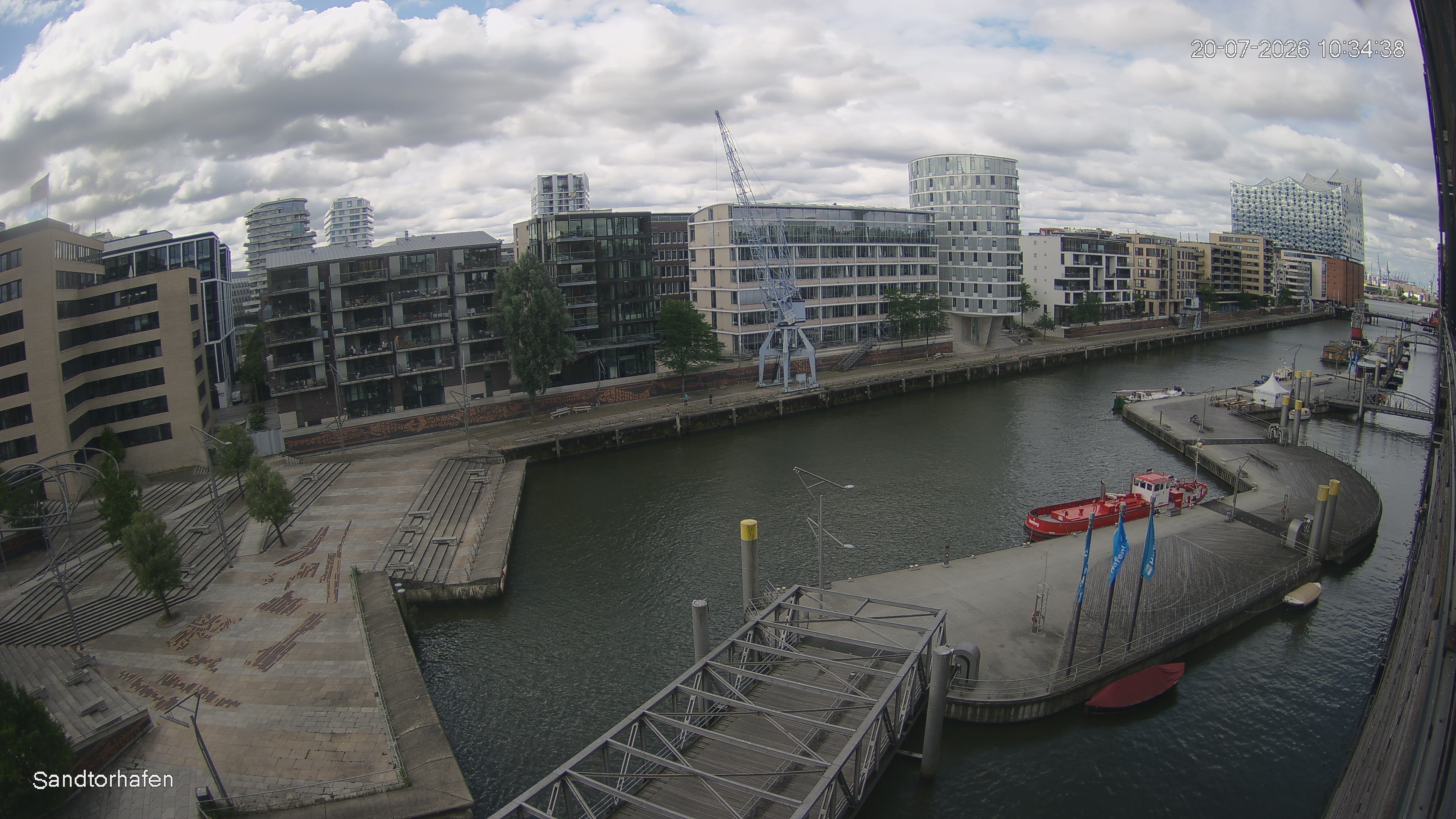Archived image Webcam Harbour Hall Hamburg