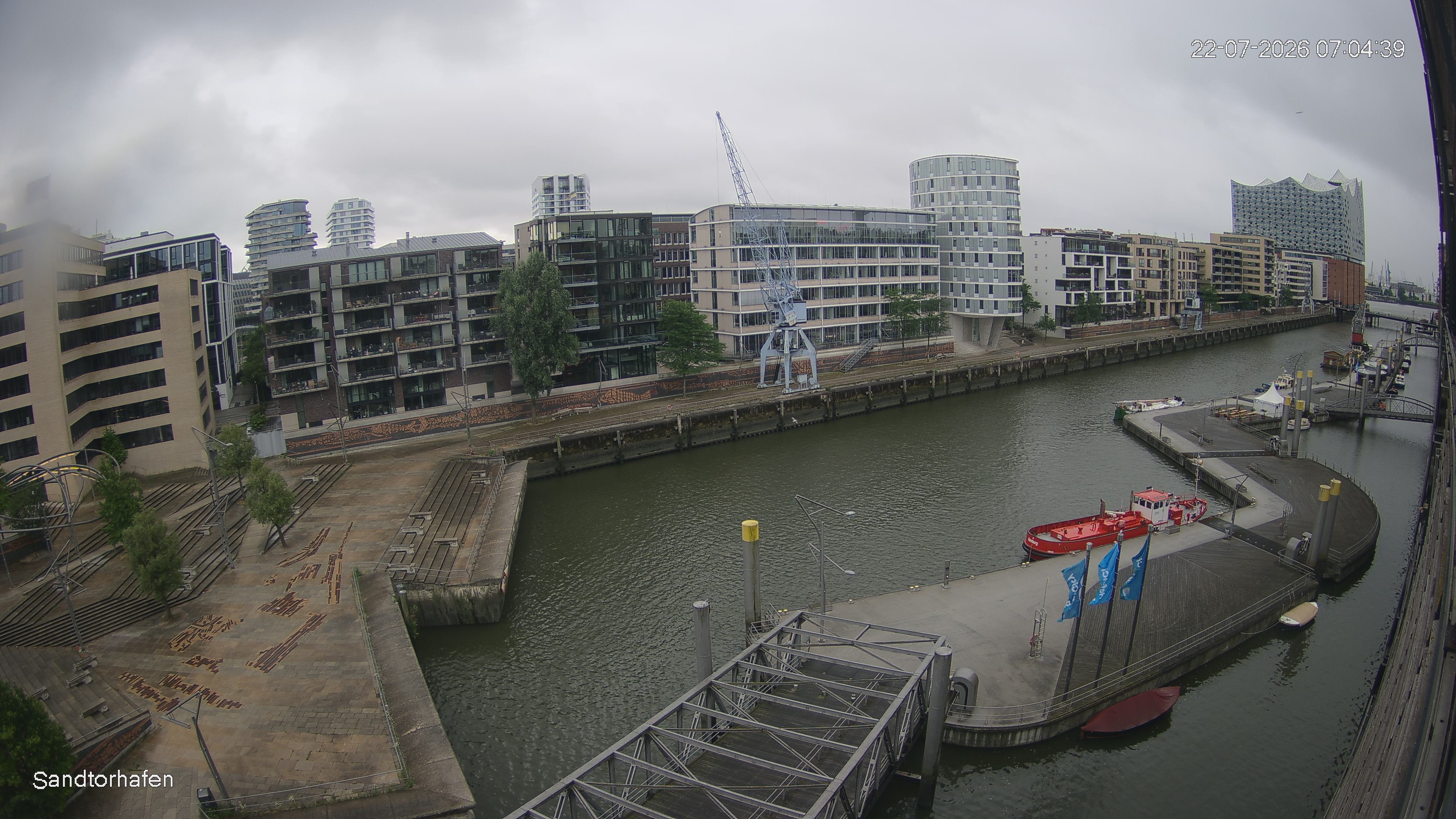 Archived image Webcam Harbour Hall Hamburg