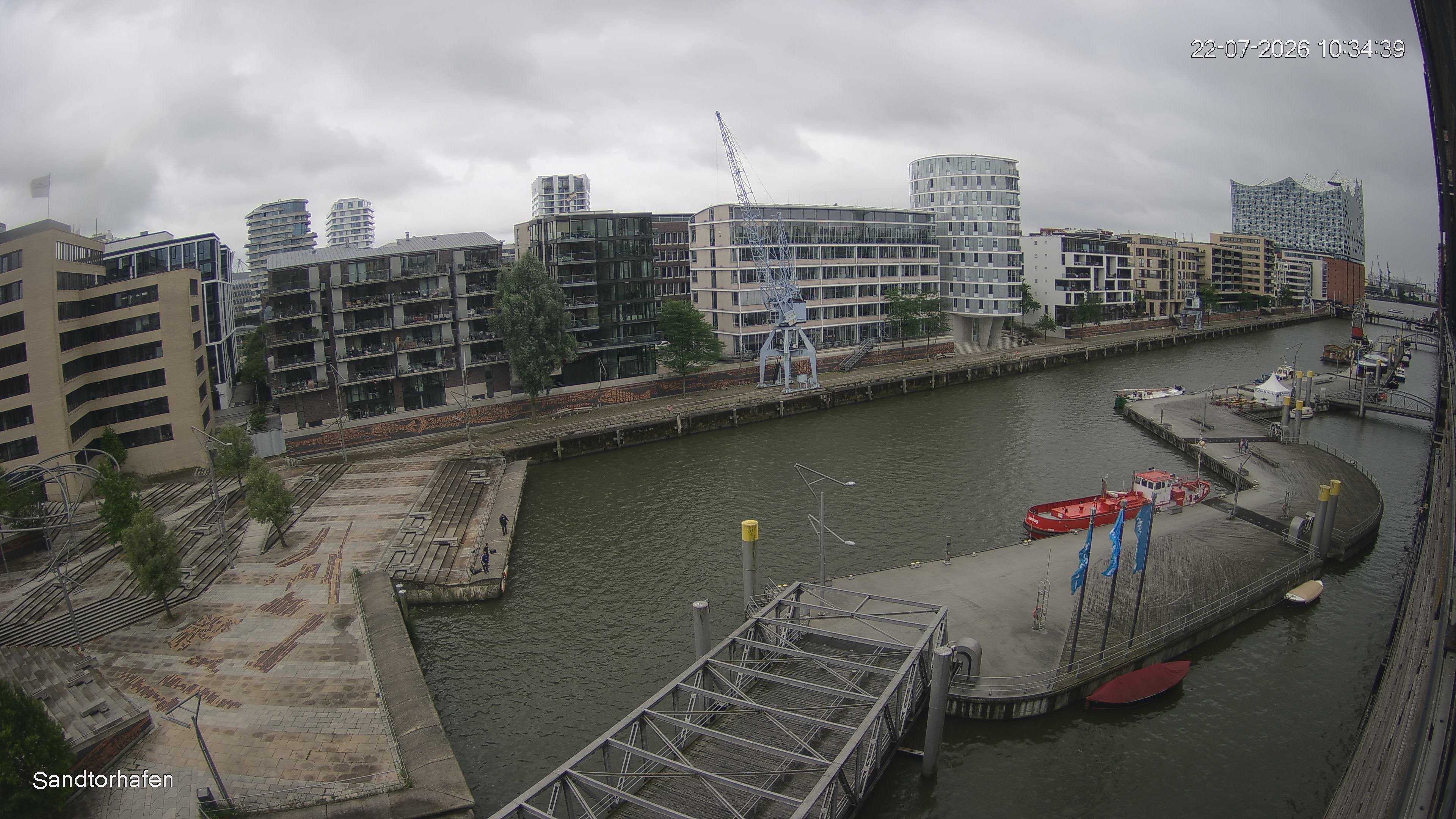 Archived image Webcam Harbour Hall Hamburg