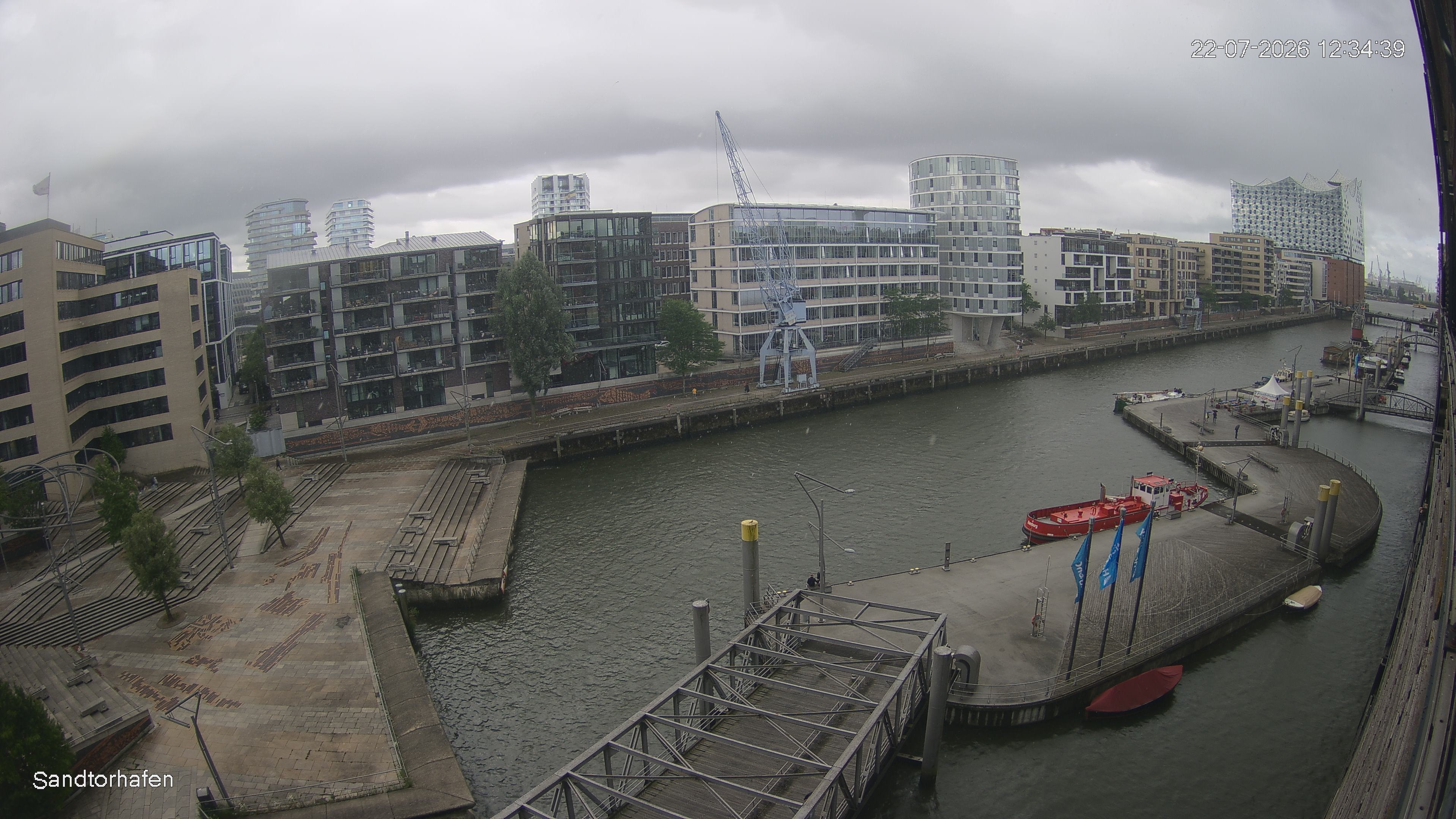 Archived image Webcam Harbour Hall Hamburg