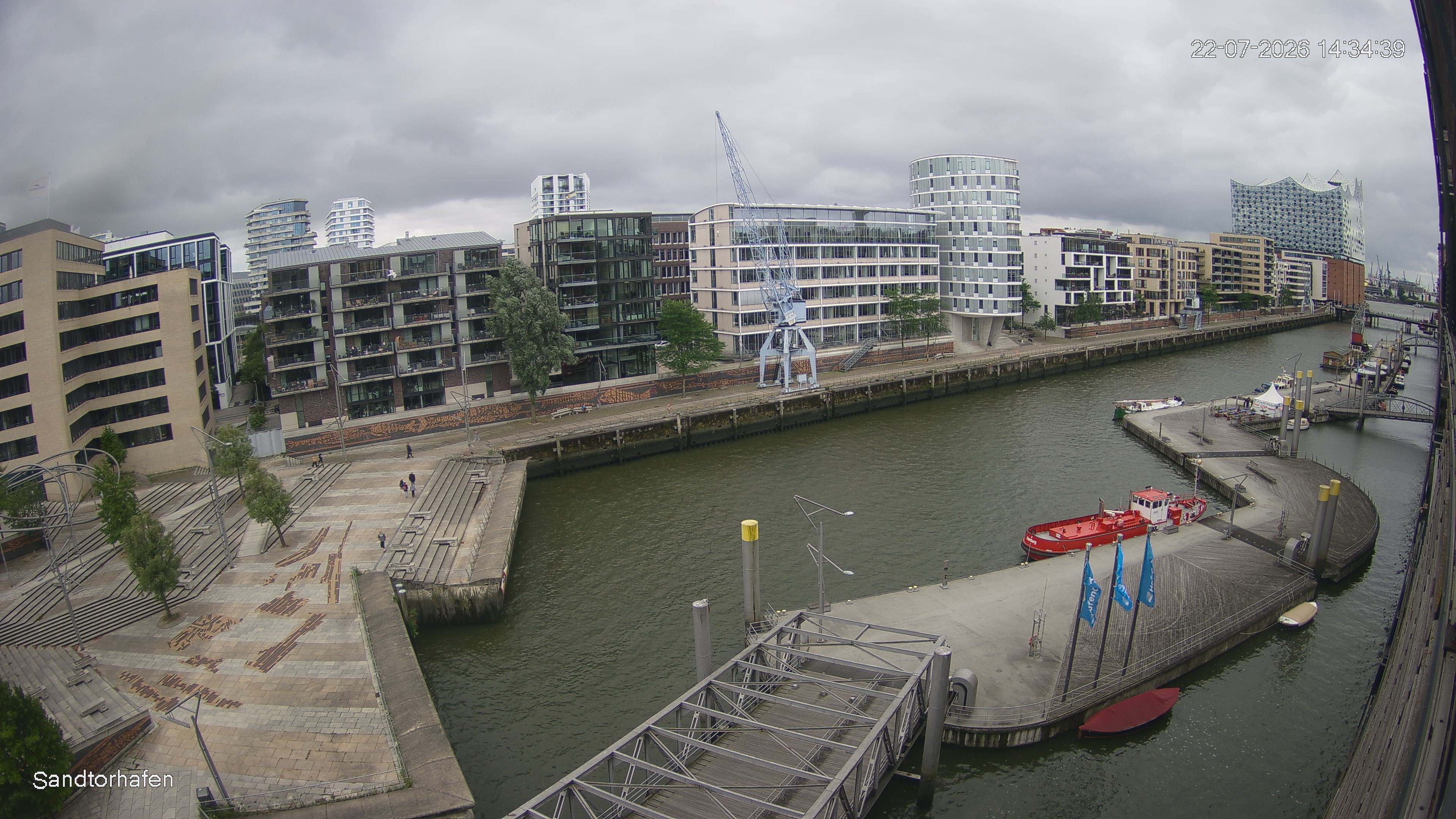 Archived image Webcam Harbour Hall Hamburg