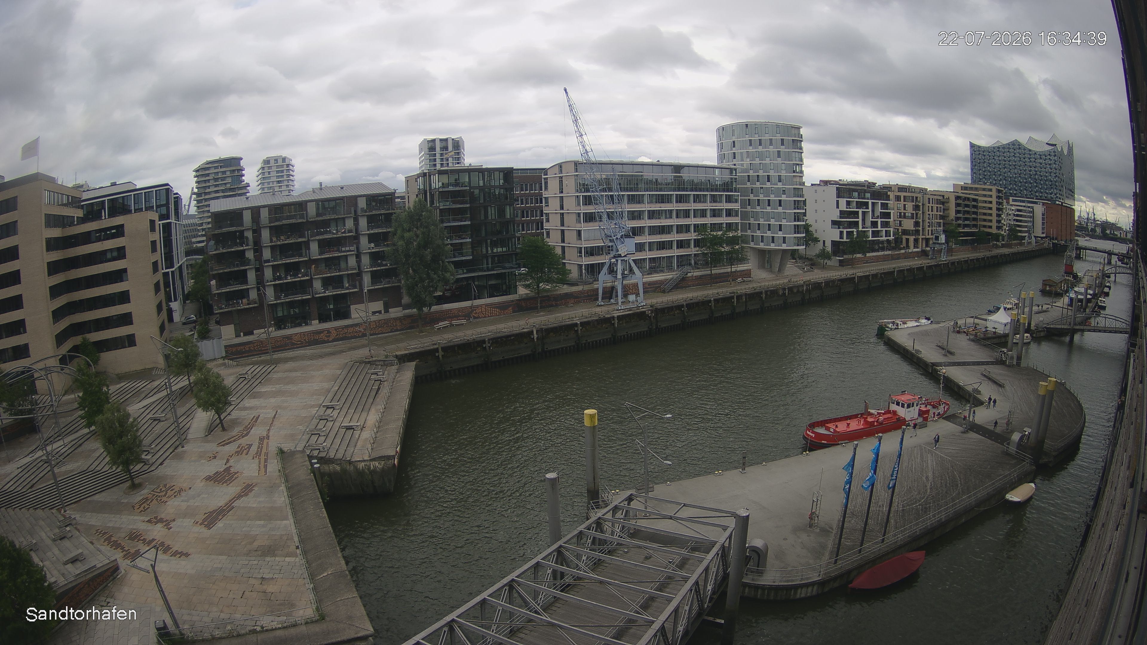 Archived image Webcam Harbour Hall Hamburg