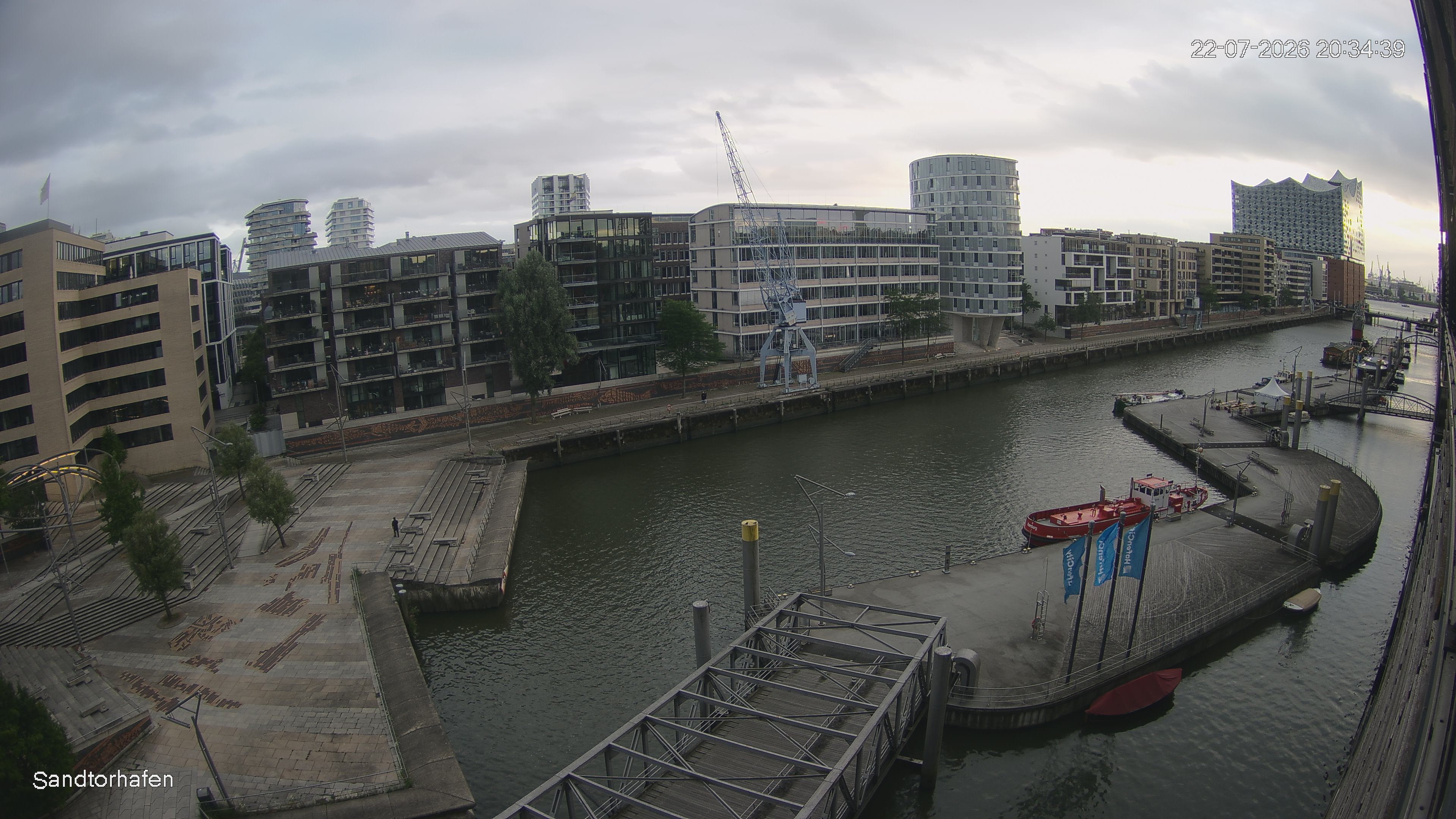 Archived image Webcam Harbour Hall Hamburg