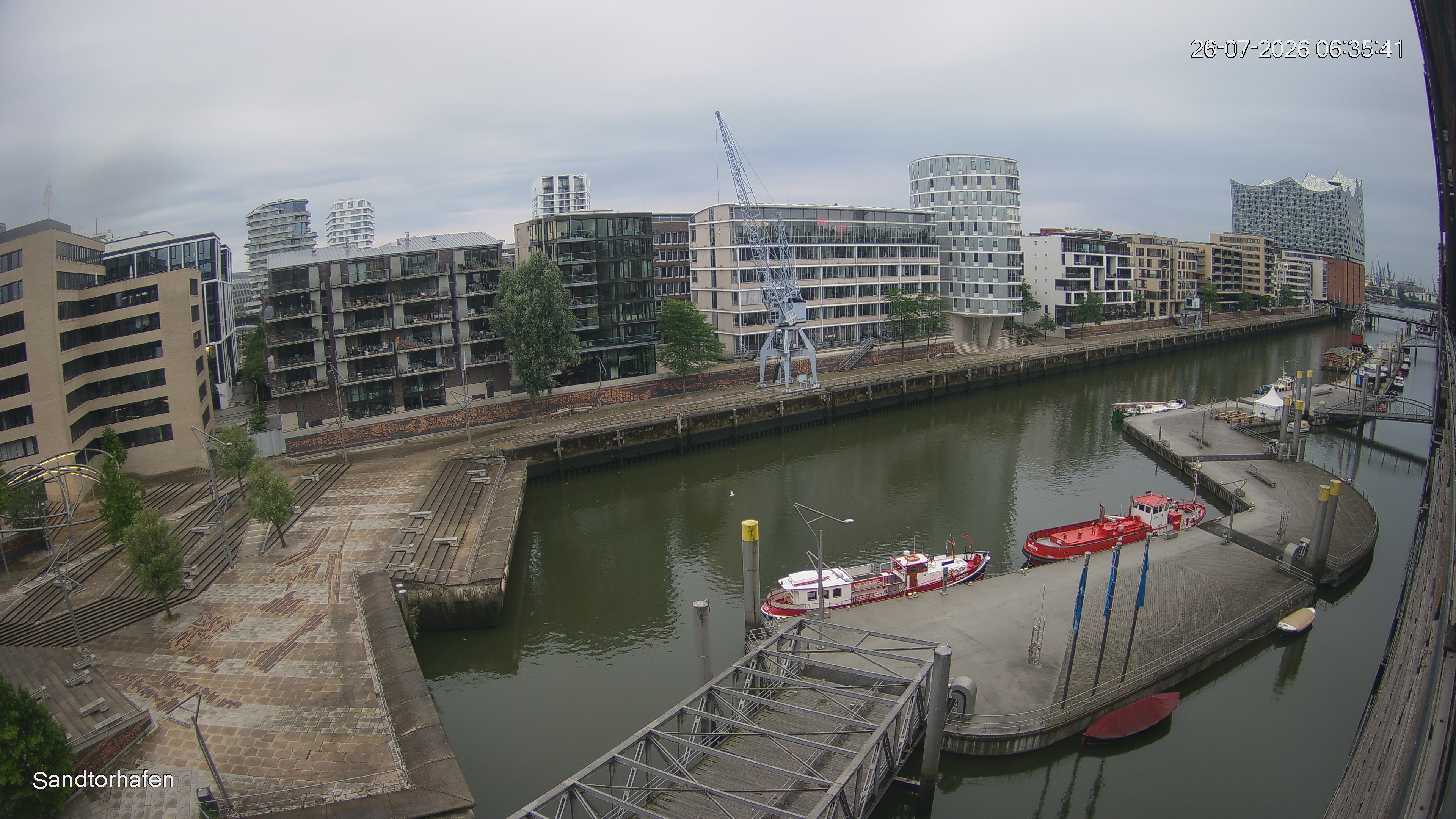 Archiv Foto Webcam Hamburg: HafenCity und Elbphilharmonie