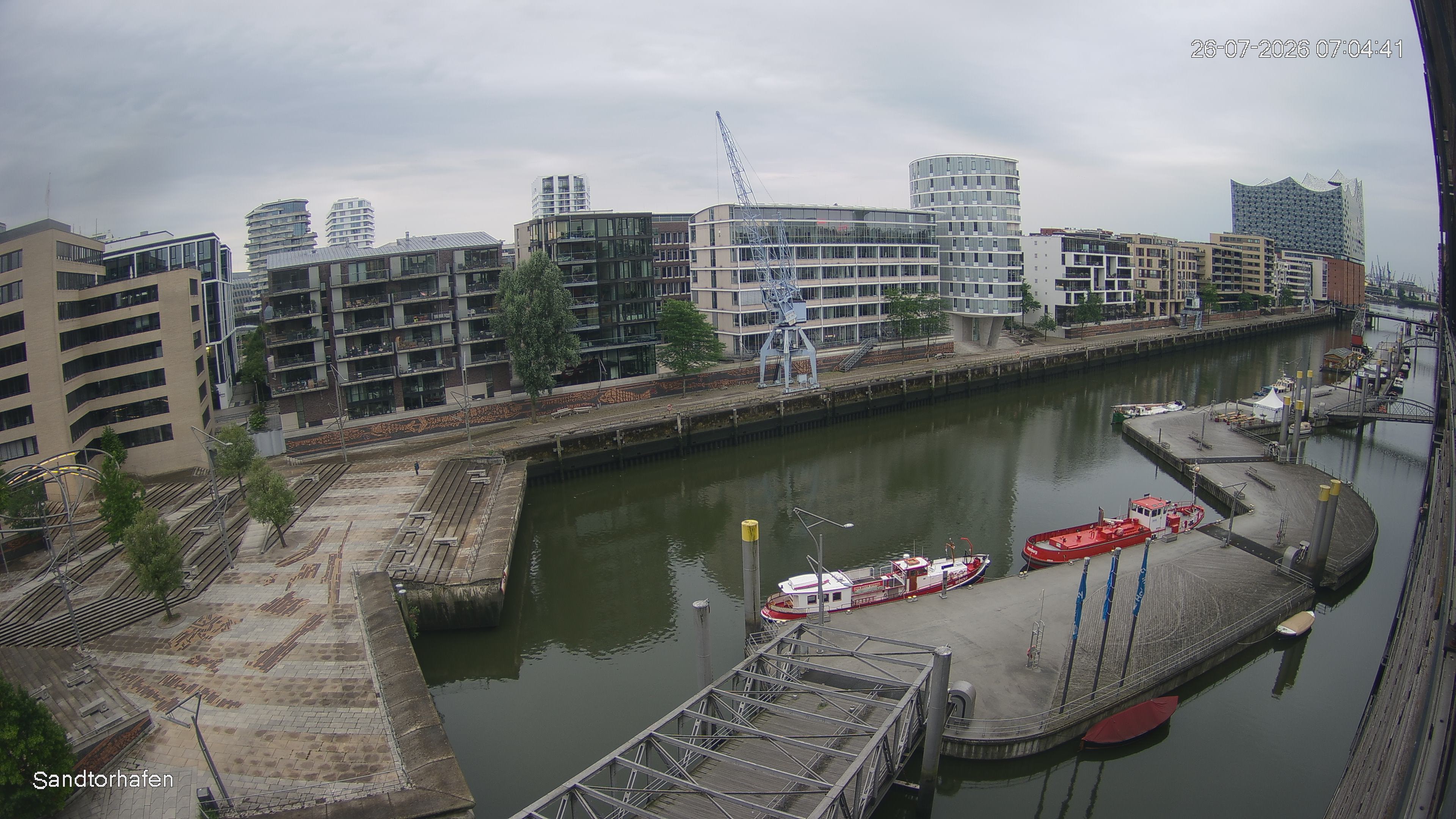 Archiv Foto Webcam Hamburg: HafenCity und Elbphilharmonie