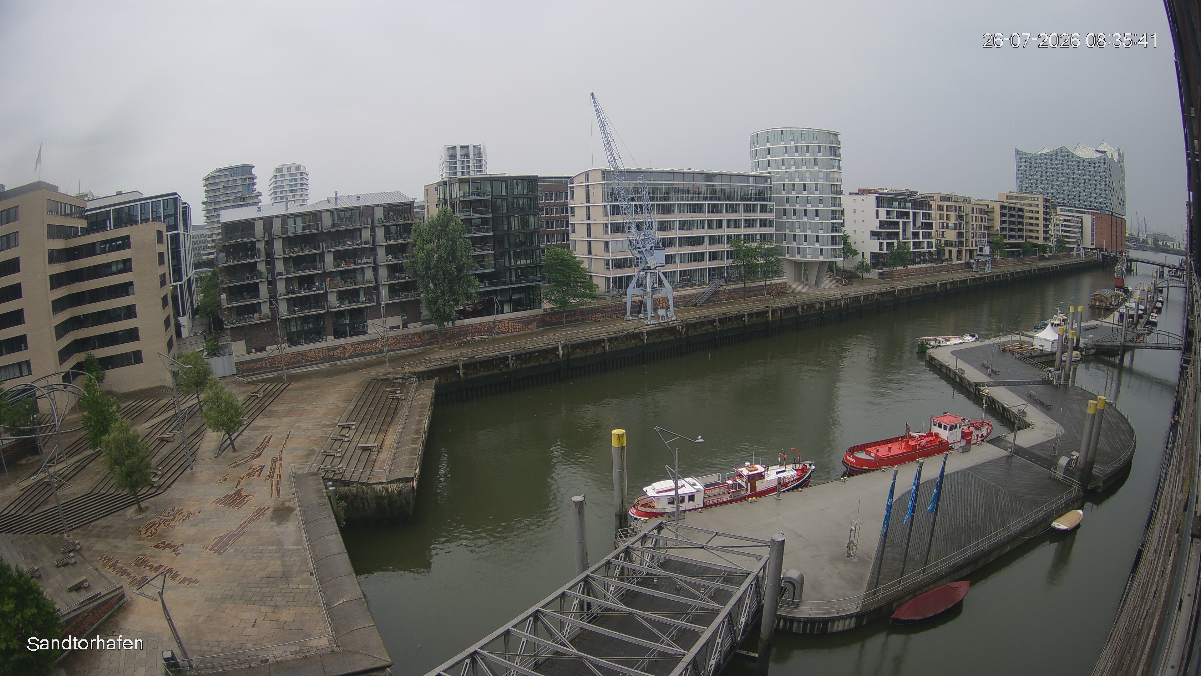 Archiv Foto Webcam Hamburg: HafenCity und Elbphilharmonie