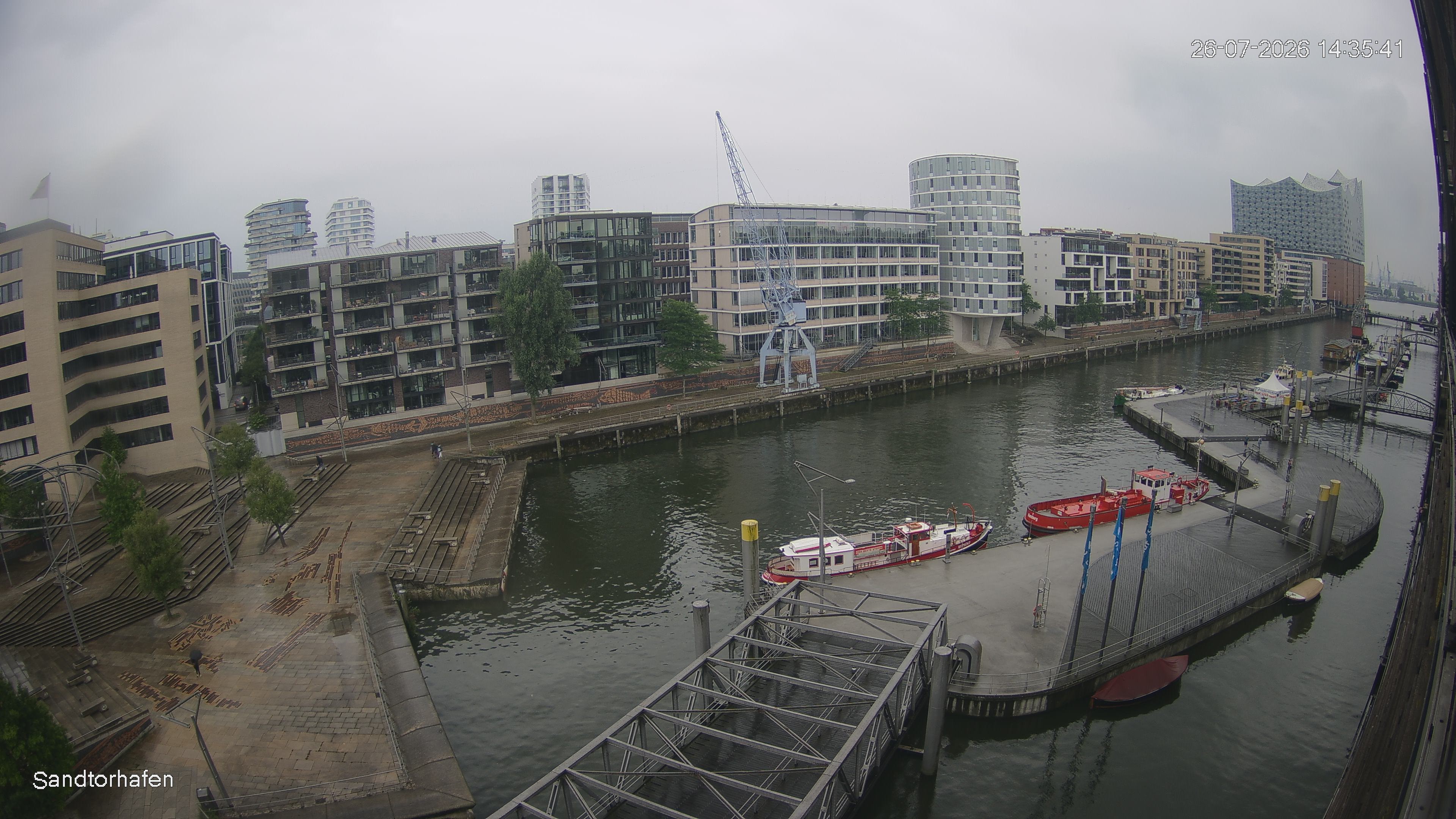 Archiv Foto Webcam Hamburg: HafenCity und Elbphilharmonie