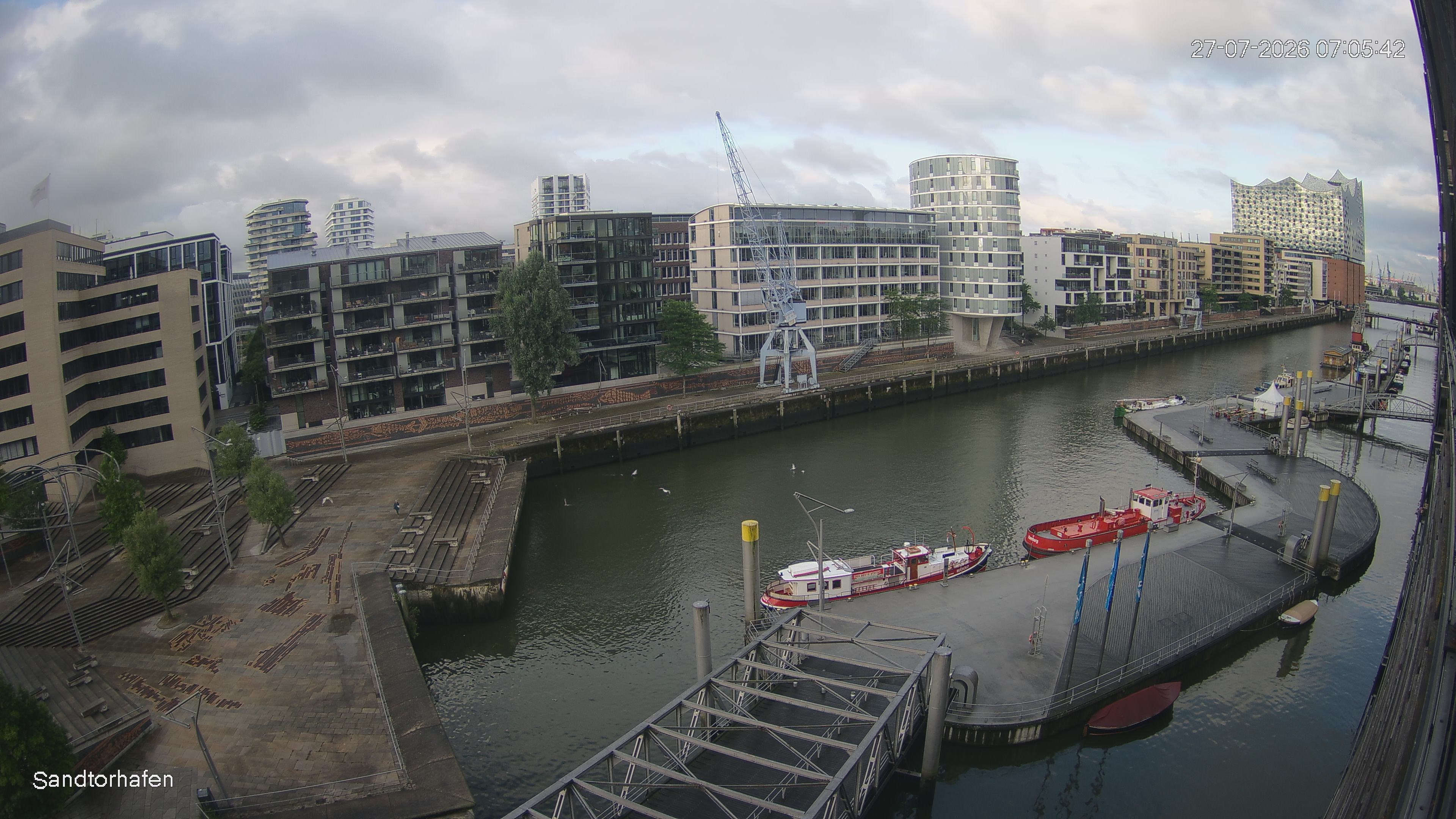Archiv Foto Webcam Hamburg: HafenCity und Elbphilharmonie