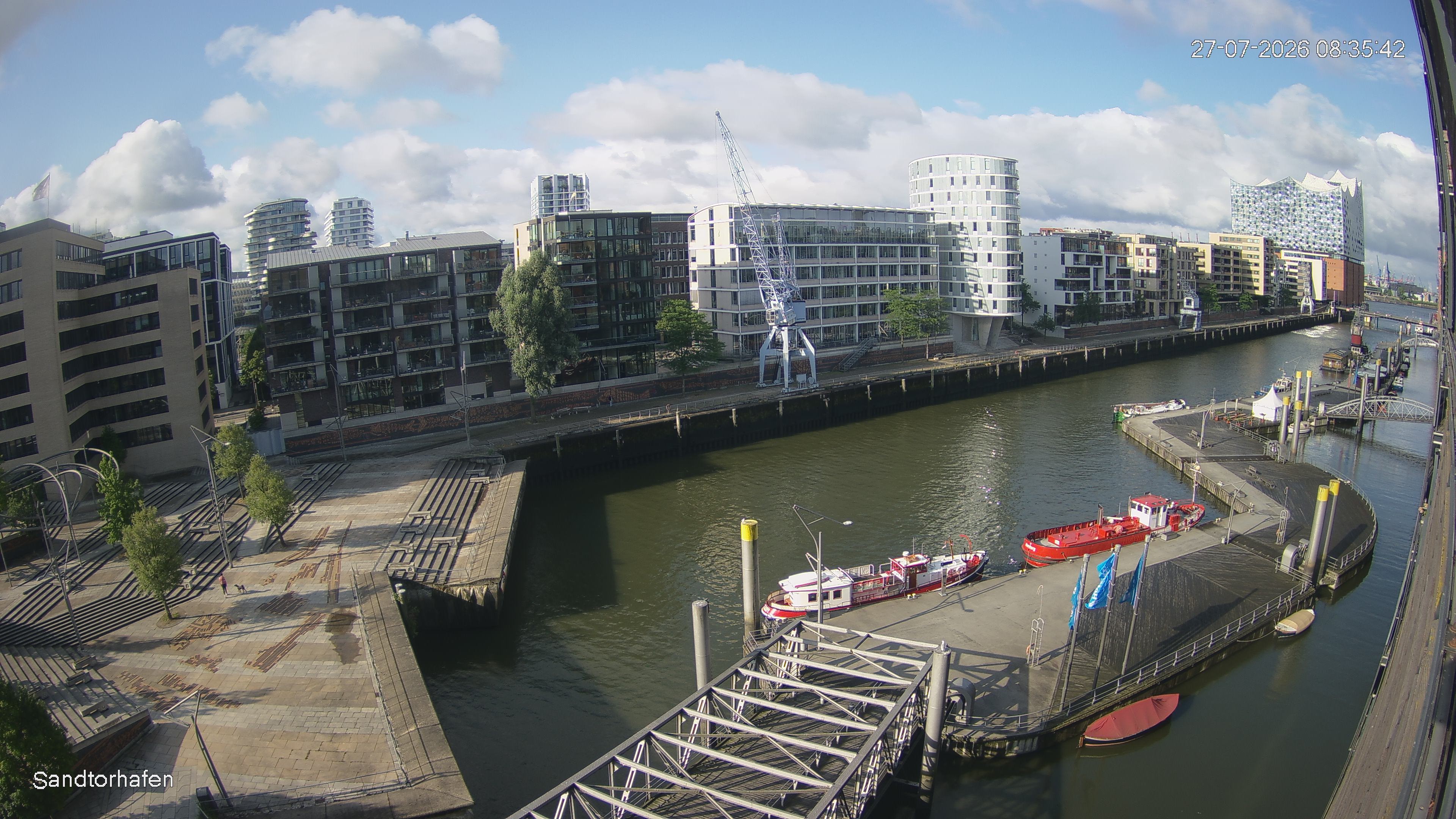 Archiv Foto Webcam Hamburg: HafenCity und Elbphilharmonie