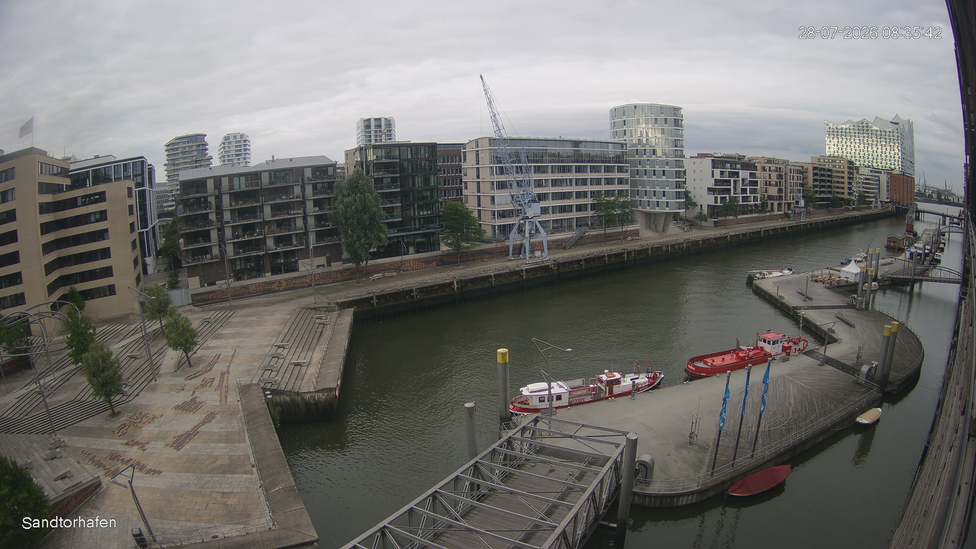 Archived image Webcam Harbour Hall Hamburg