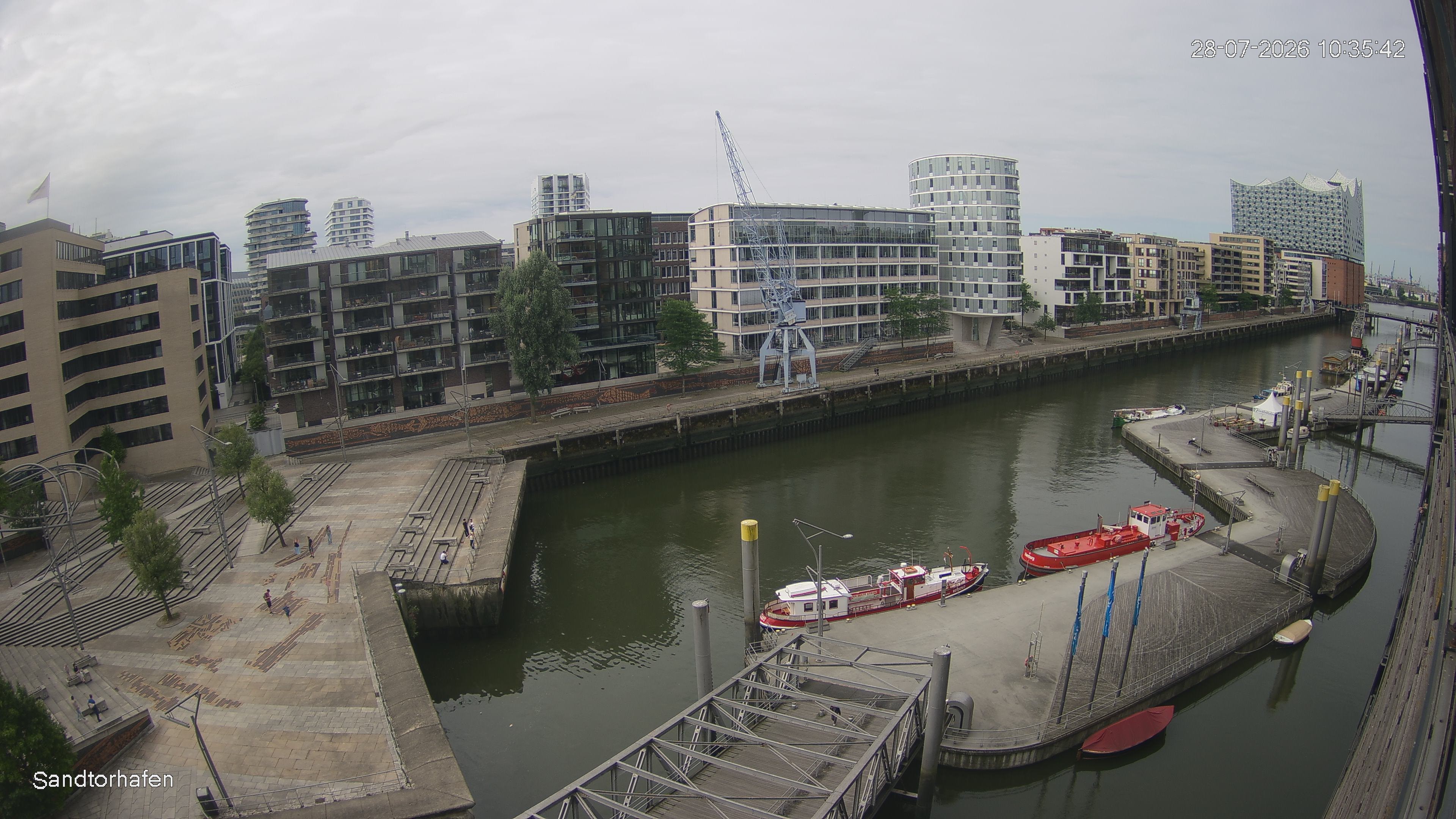 Archived image Webcam Harbour Hall Hamburg