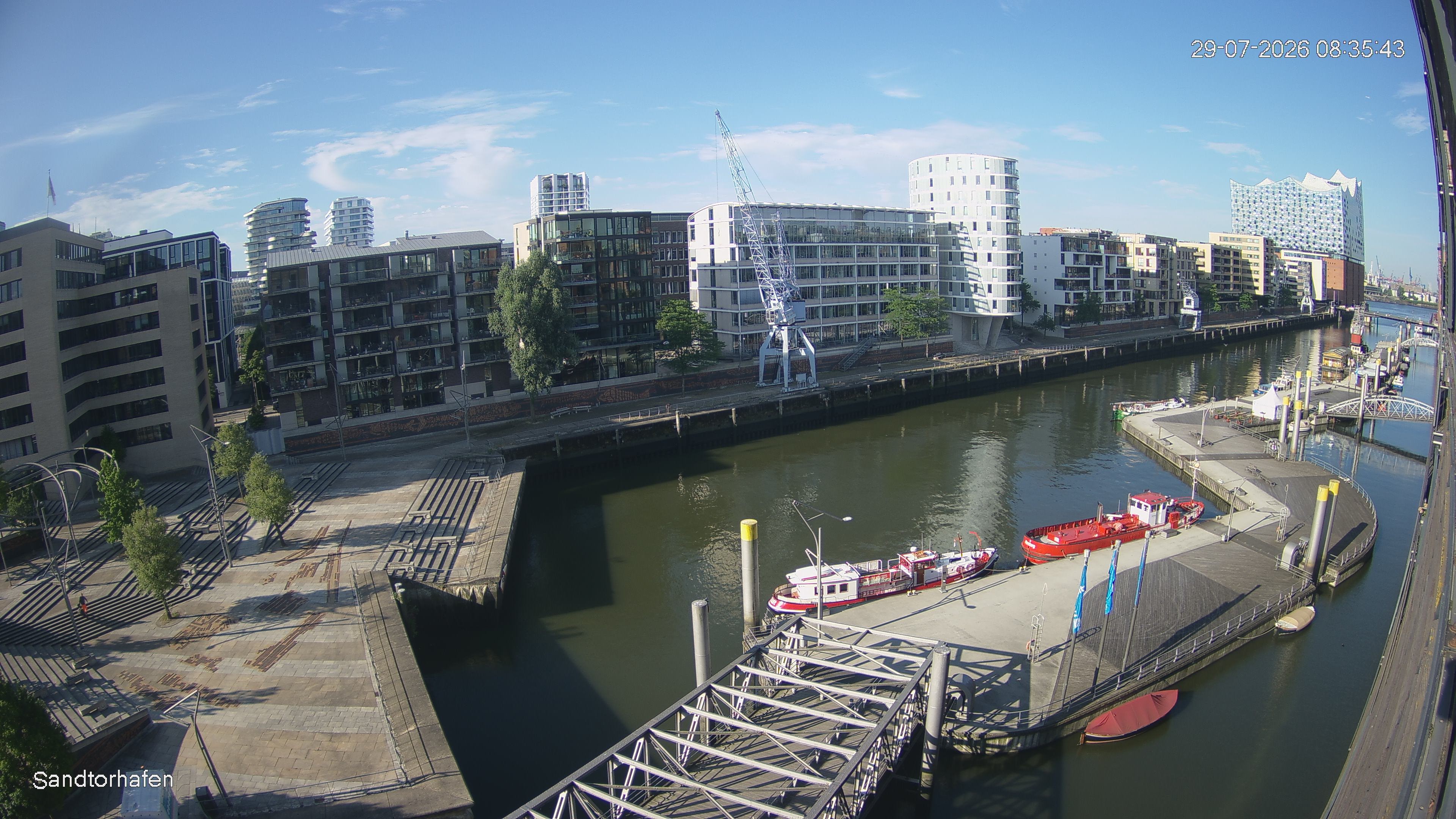 Archiv Foto Webcam Hamburg: HafenCity und Elbphilharmonie