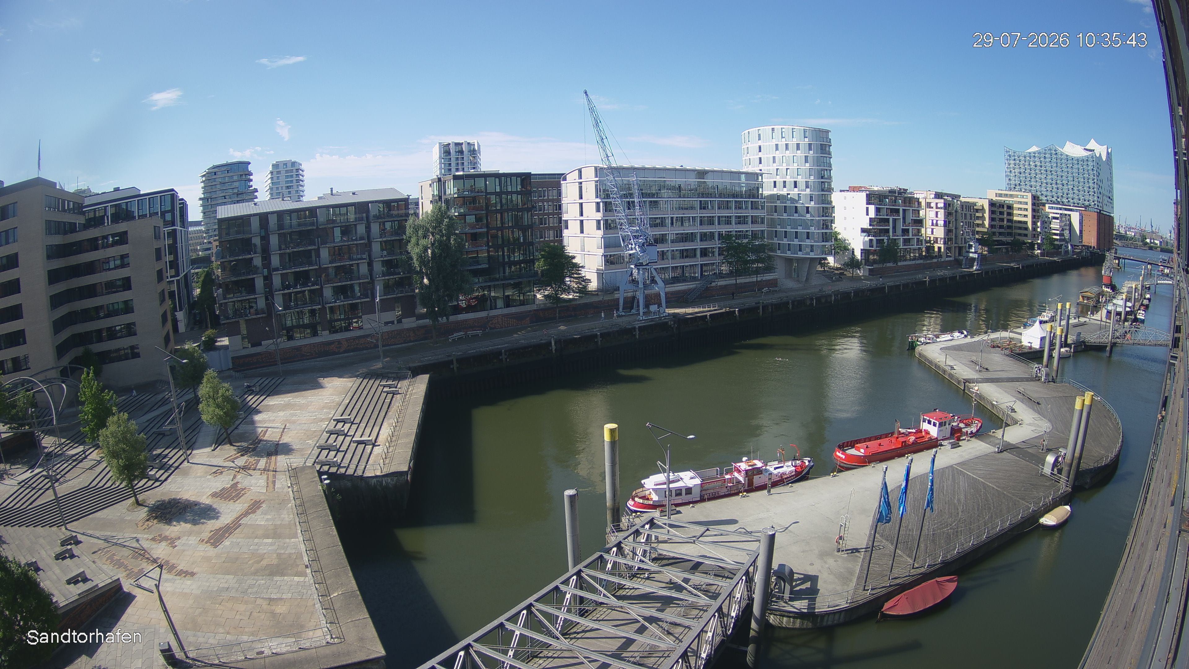 Archiv Foto Webcam Hamburg: HafenCity und Elbphilharmonie