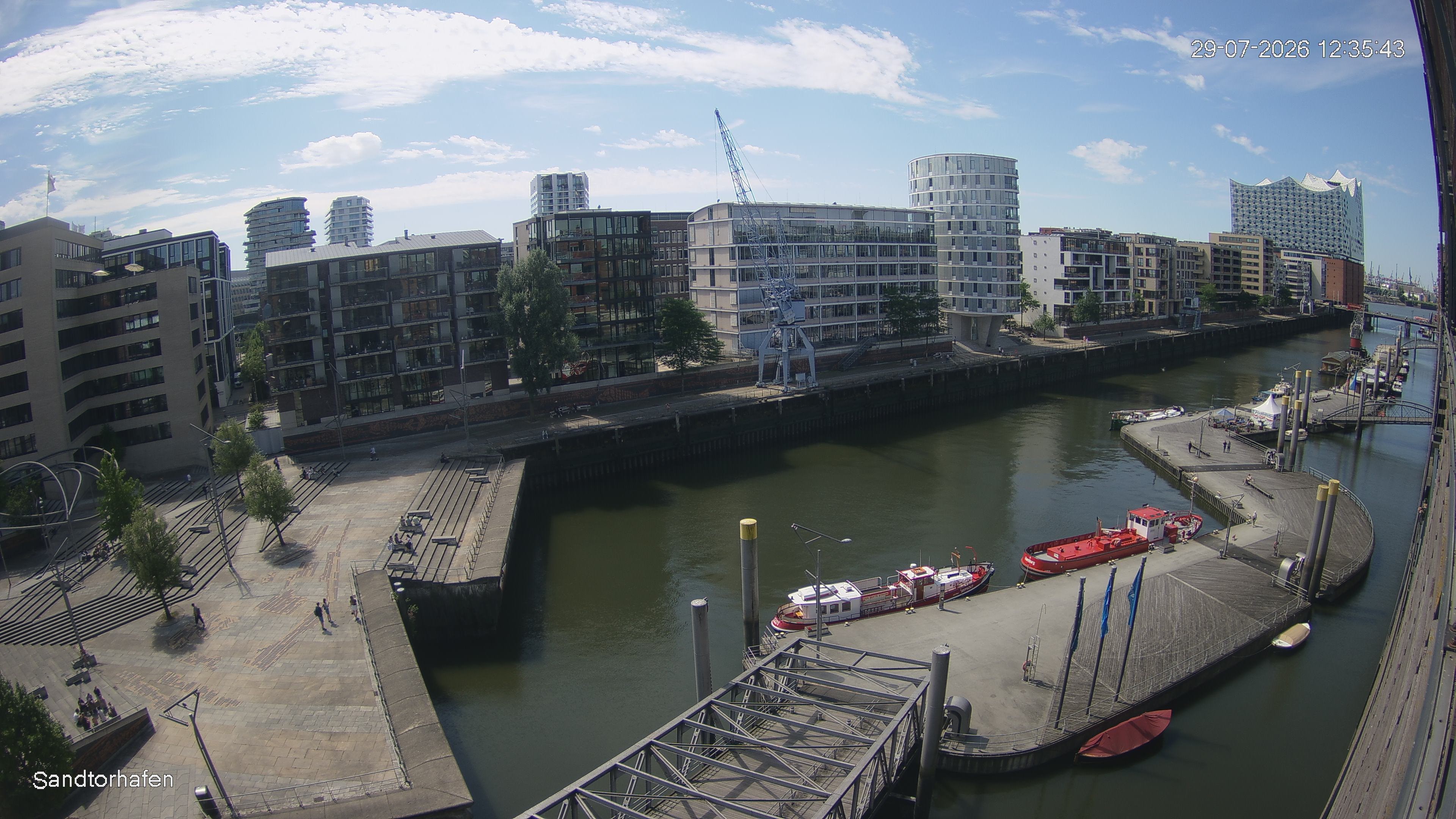 Archiv Foto Webcam Hamburg: HafenCity und Elbphilharmonie