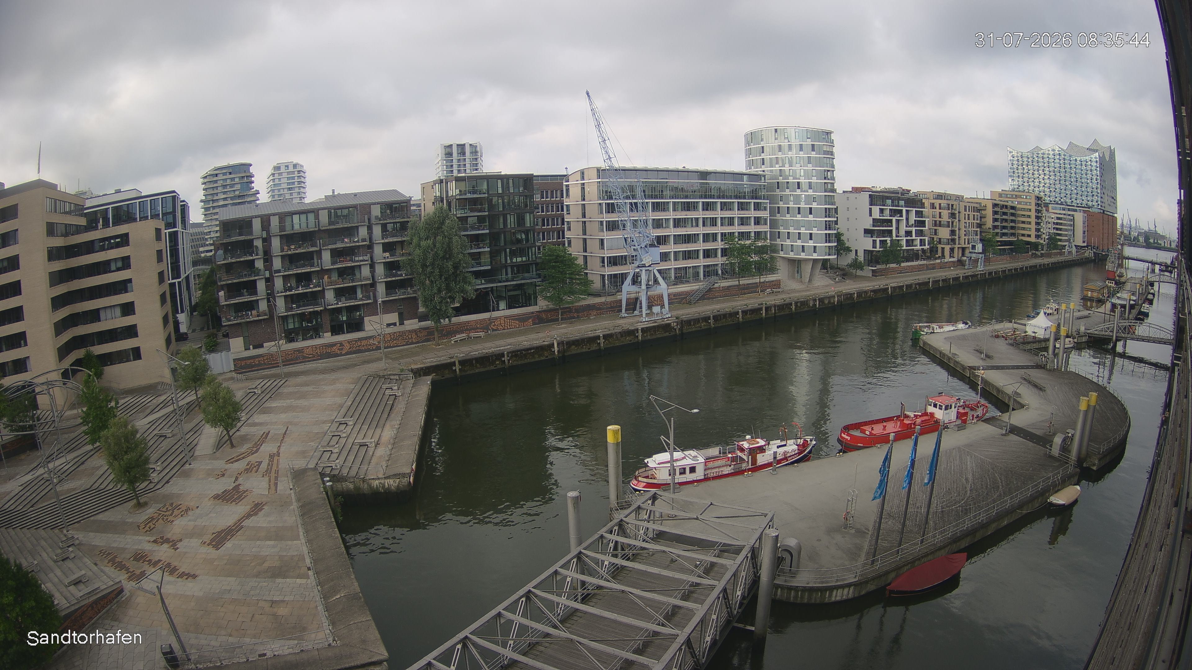 Archiv Foto Webcam Hamburg: HafenCity und Elbphilharmonie