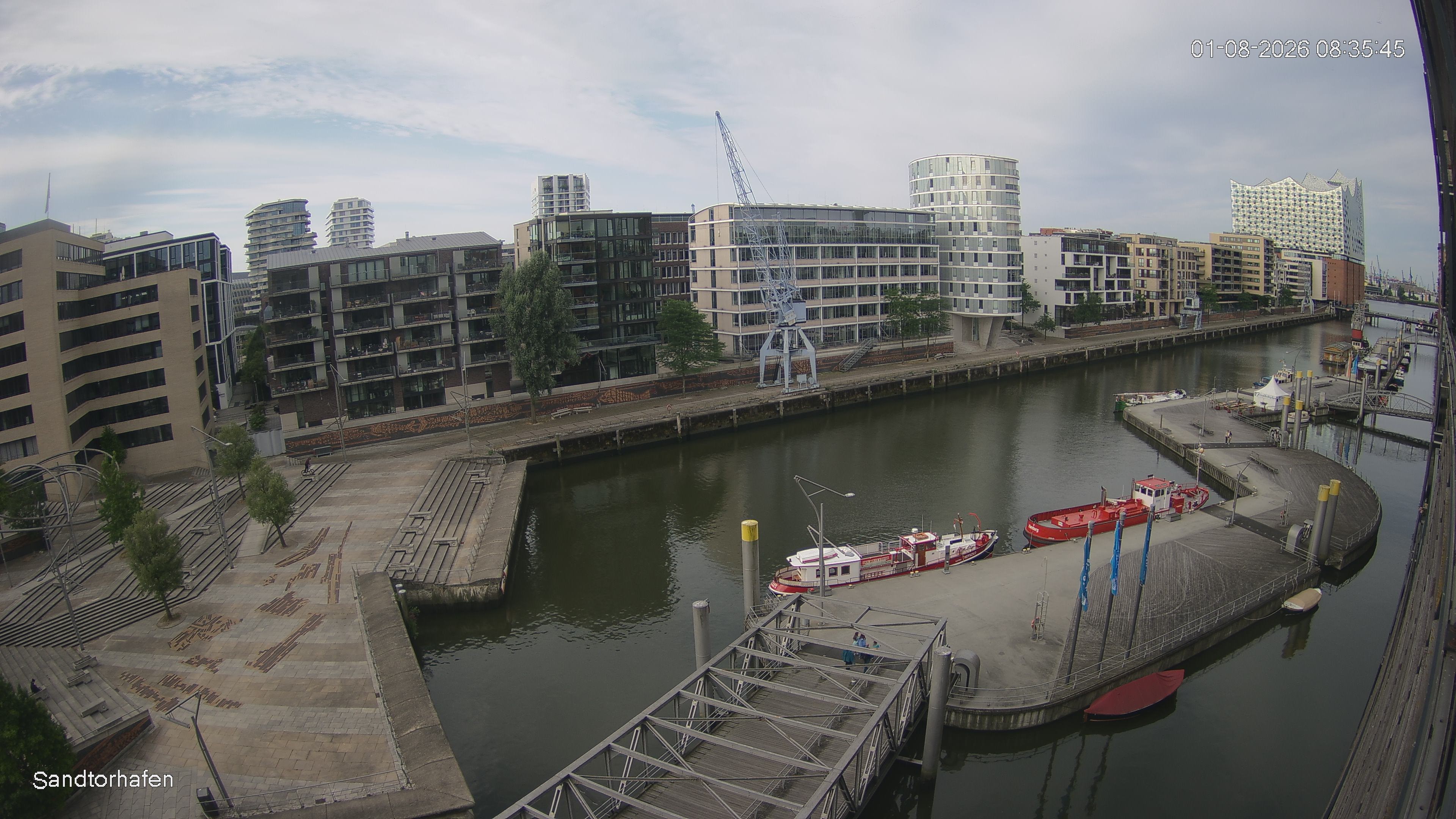 Archiv Foto Webcam Hamburg: HafenCity und Elbphilharmonie