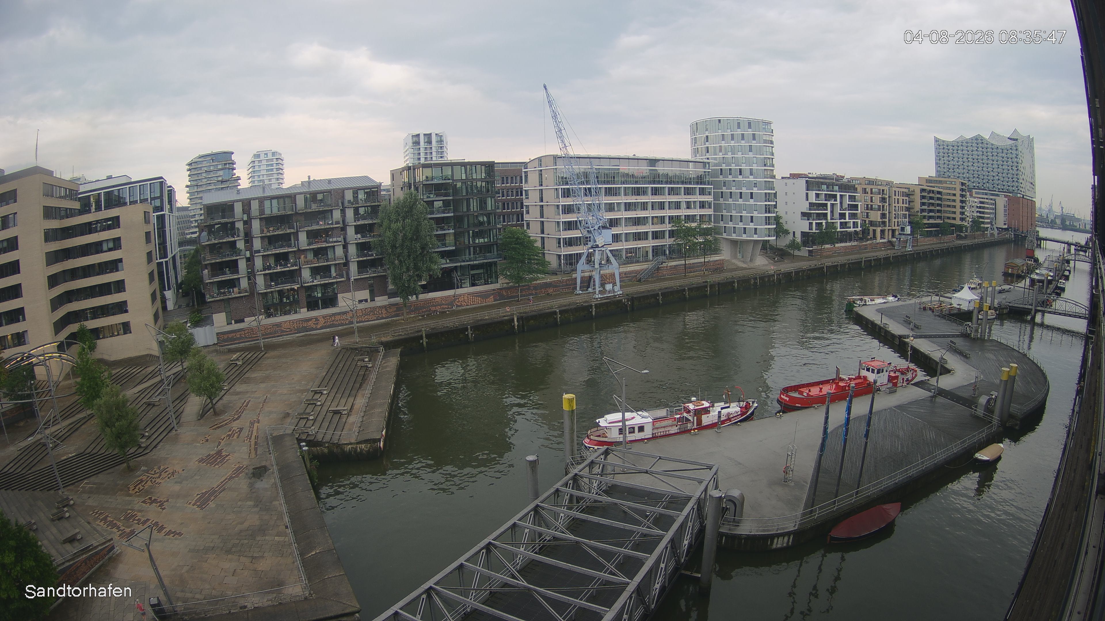 Archiv Foto Webcam Hamburg: HafenCity und Elbphilharmonie