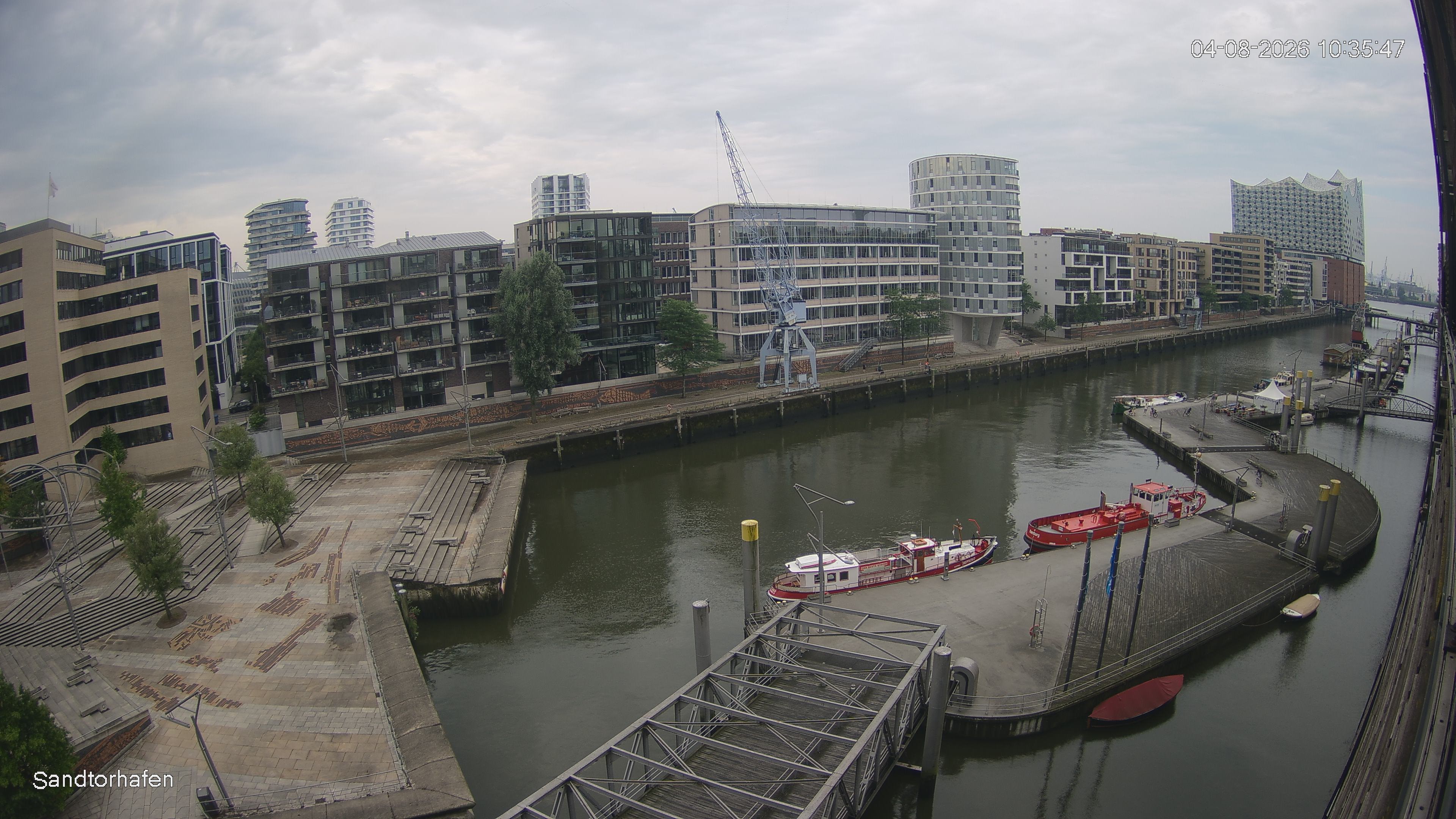 Archiv Foto Webcam Hamburg: HafenCity und Elbphilharmonie