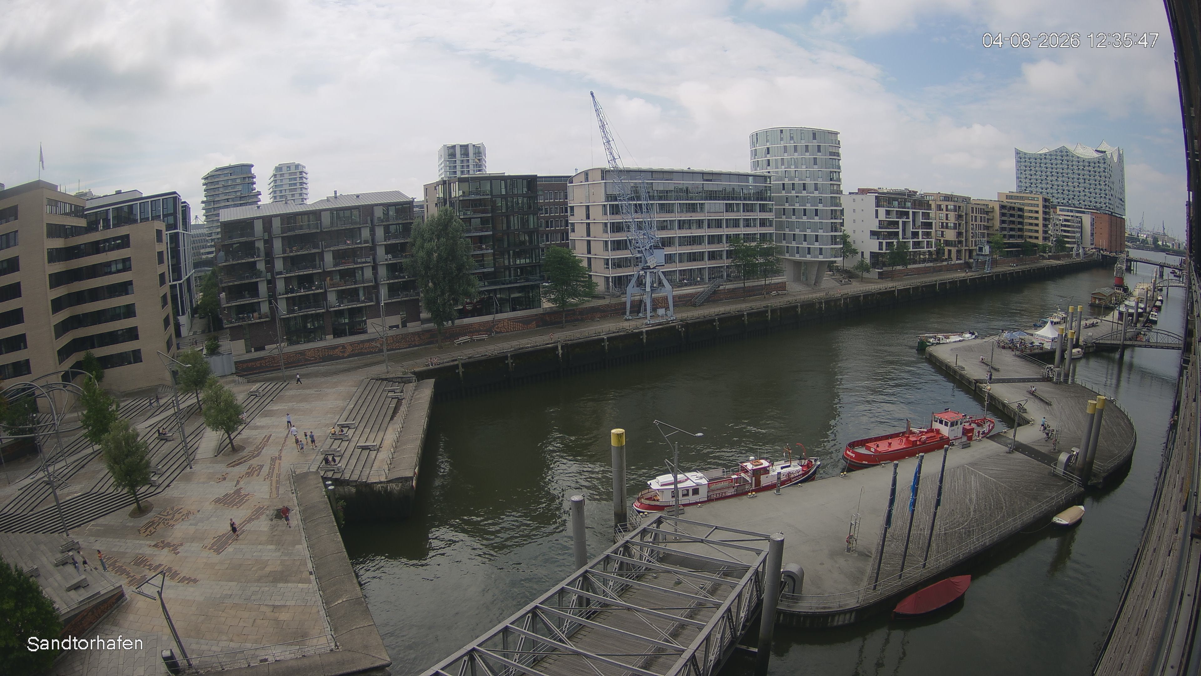 Archiv Foto Webcam Hamburg: HafenCity und Elbphilharmonie