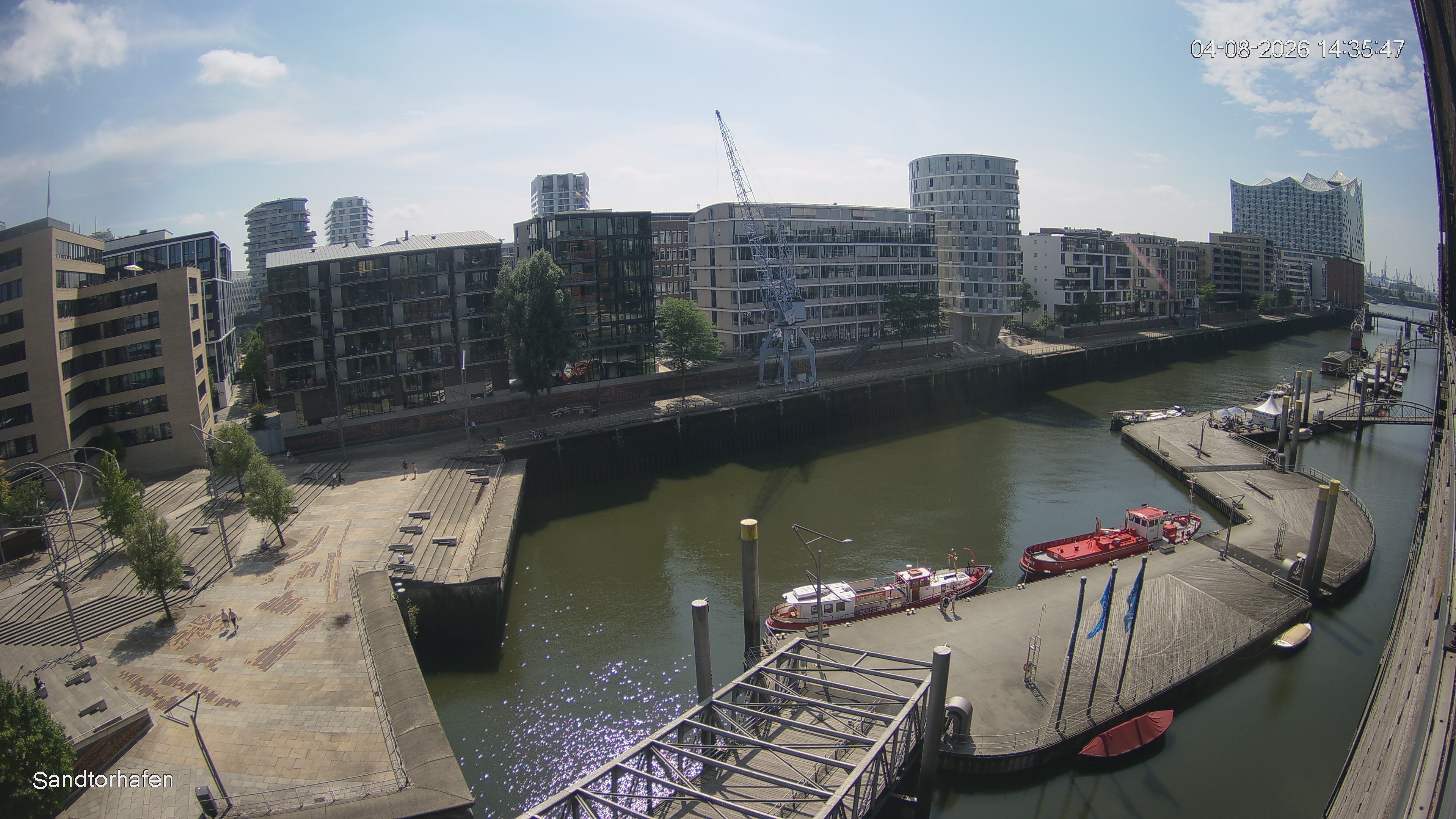 Archiv Foto Webcam Hamburg: HafenCity und Elbphilharmonie