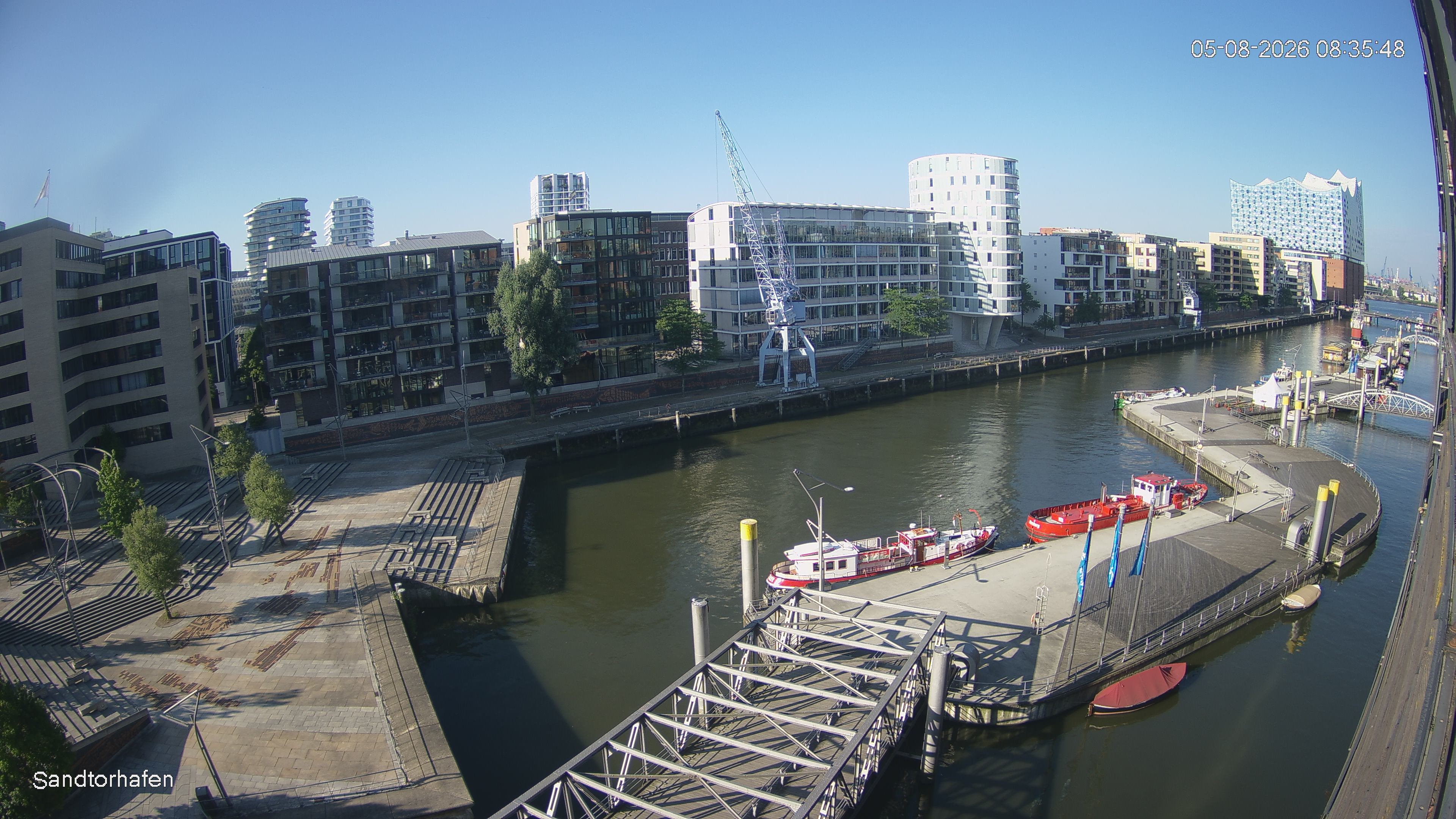 Archiv Foto Webcam Hamburg: HafenCity und Elbphilharmonie