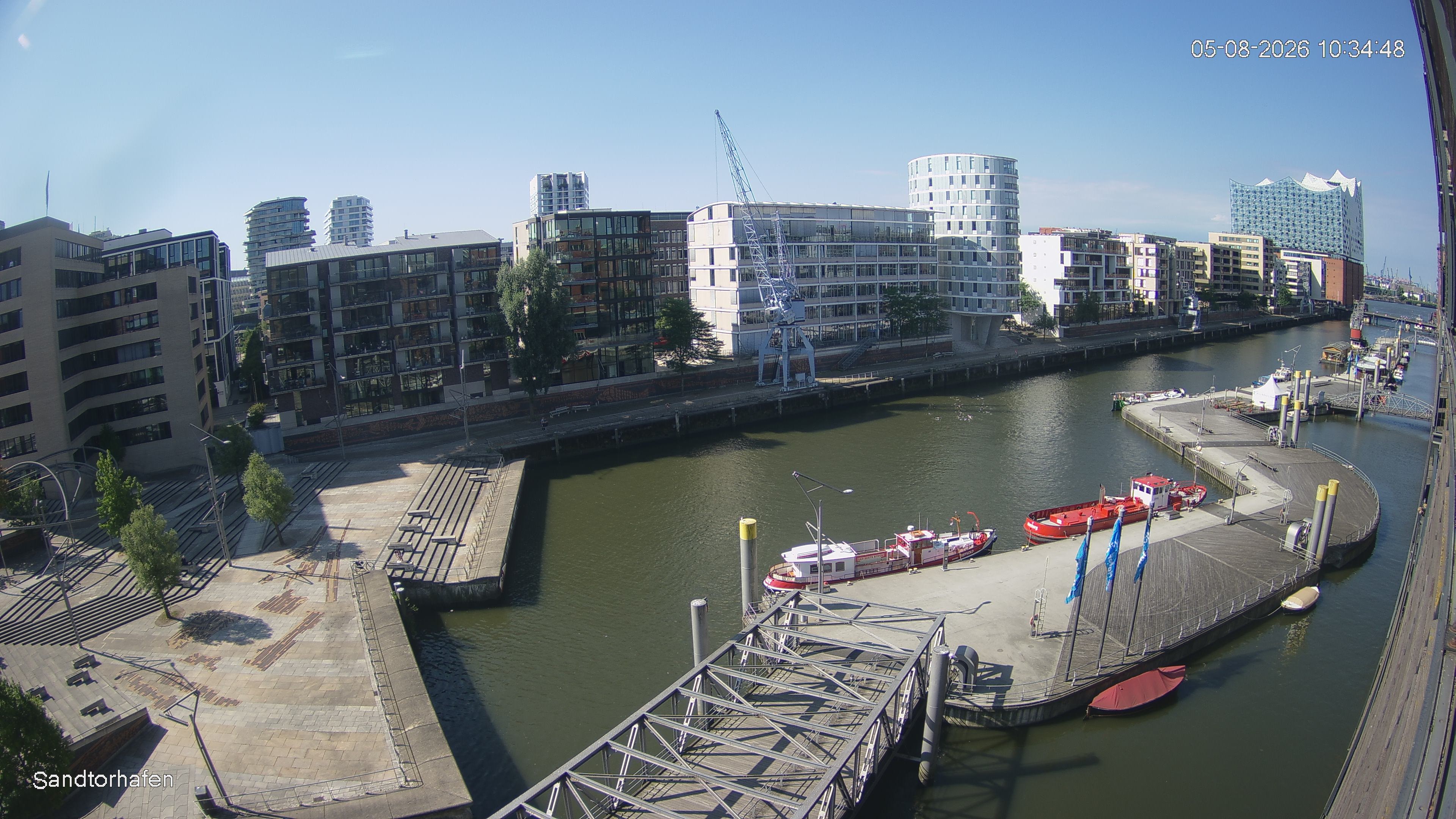 Archiv Foto Webcam Hamburg: HafenCity und Elbphilharmonie