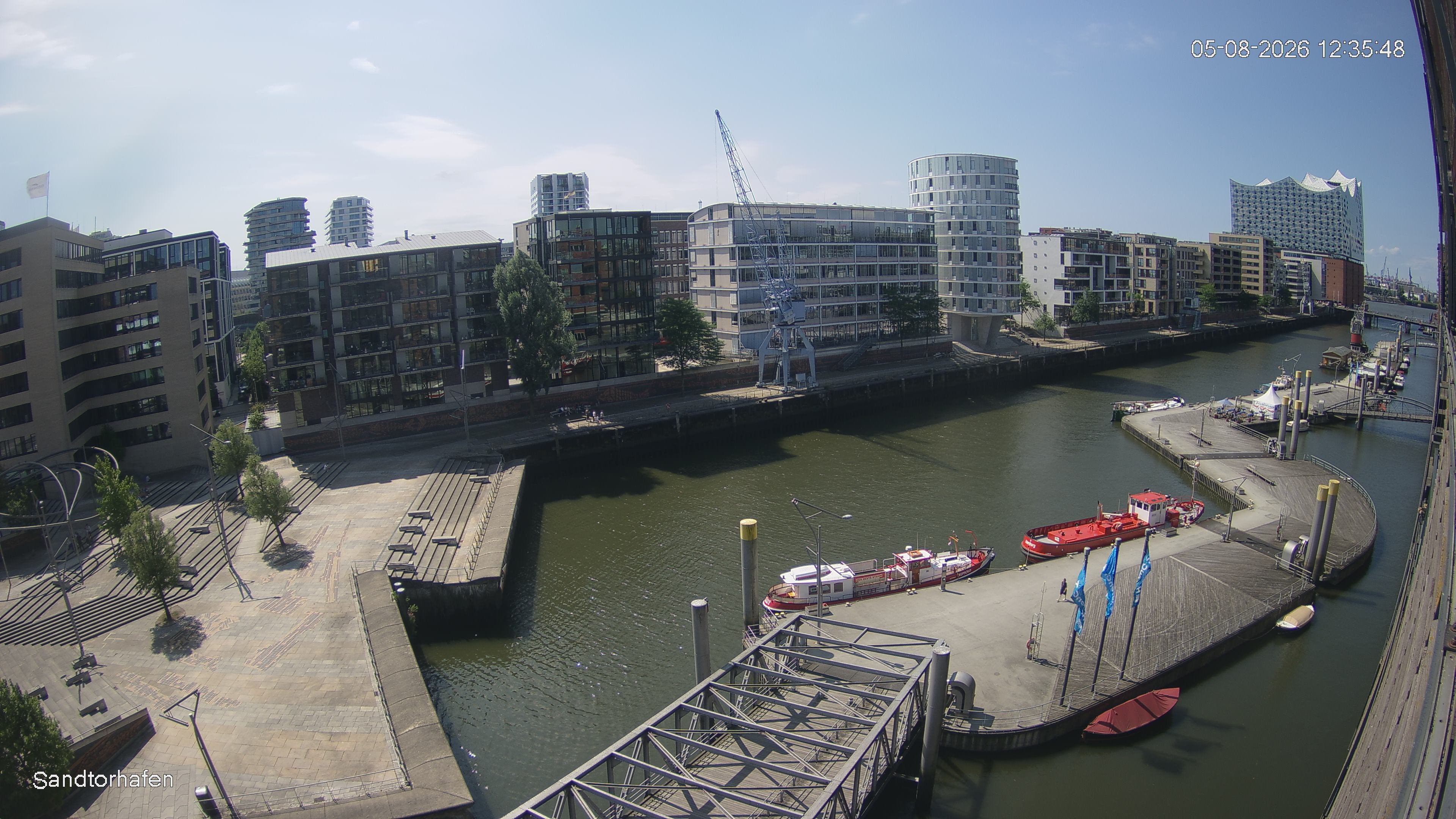 Archiv Foto Webcam Hamburg: HafenCity und Elbphilharmonie