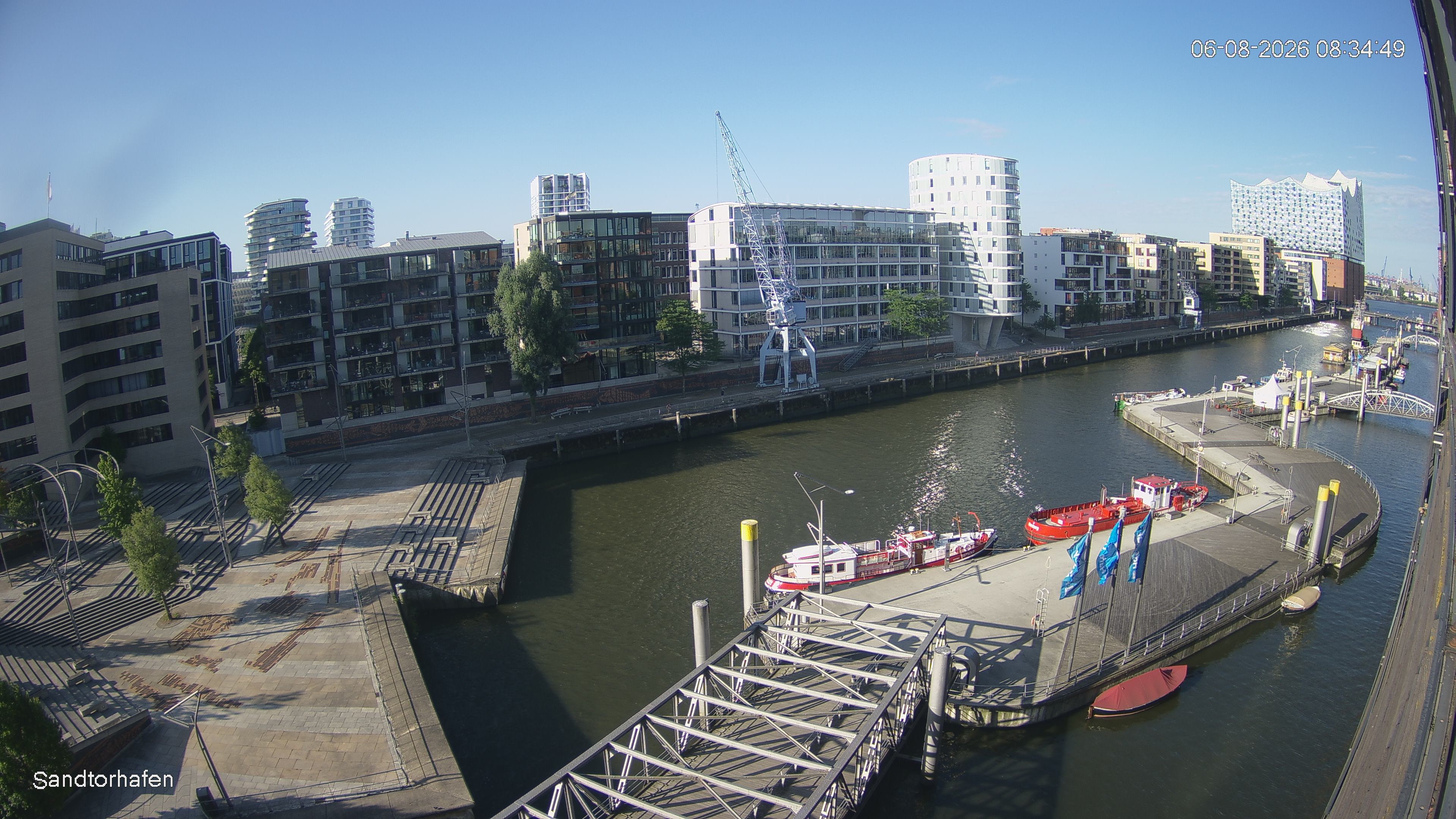 Archiv Foto Webcam Hamburg: HafenCity und Elbphilharmonie