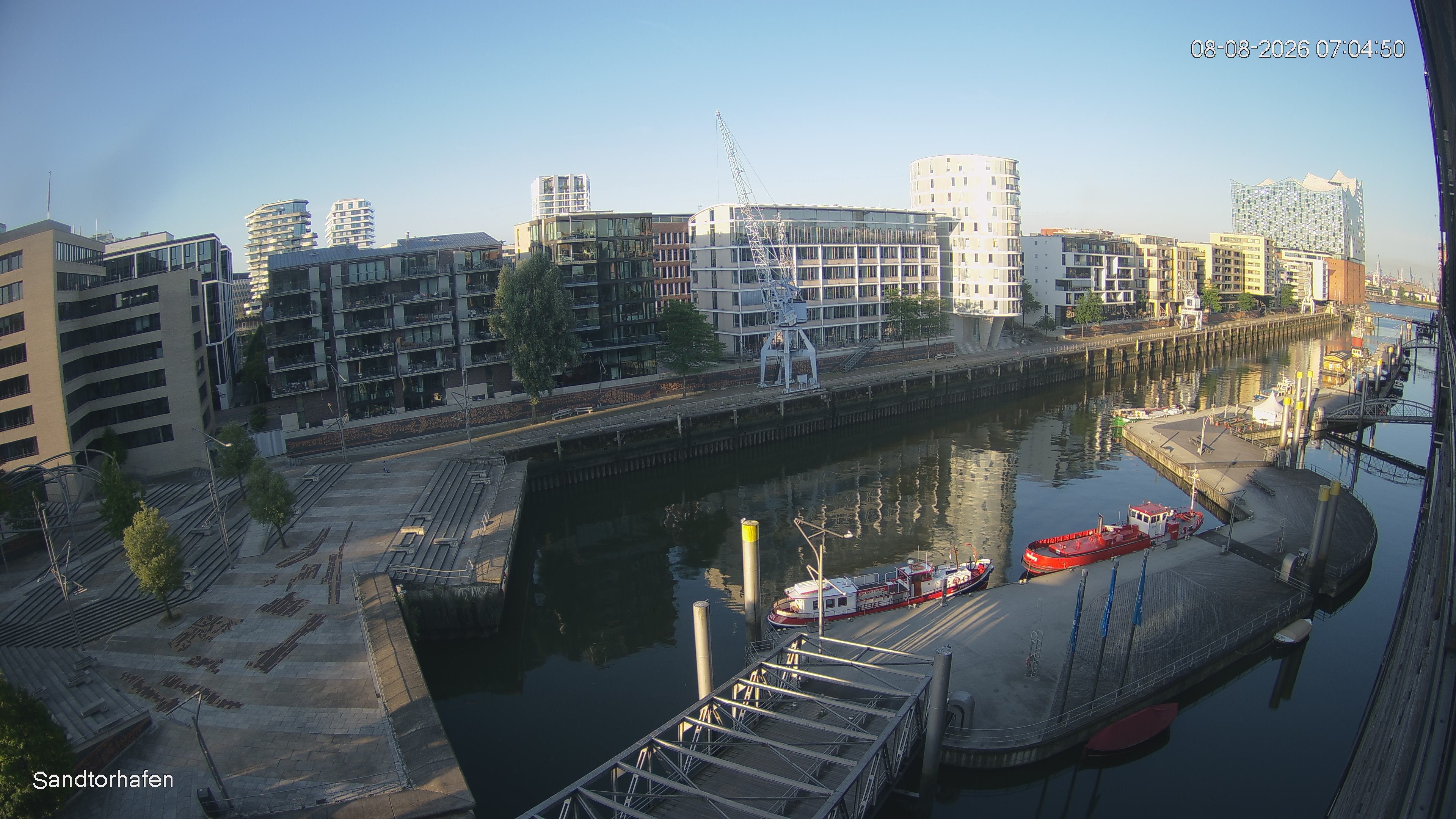 Archiv Foto Webcam Hamburg: HafenCity und Elbphilharmonie