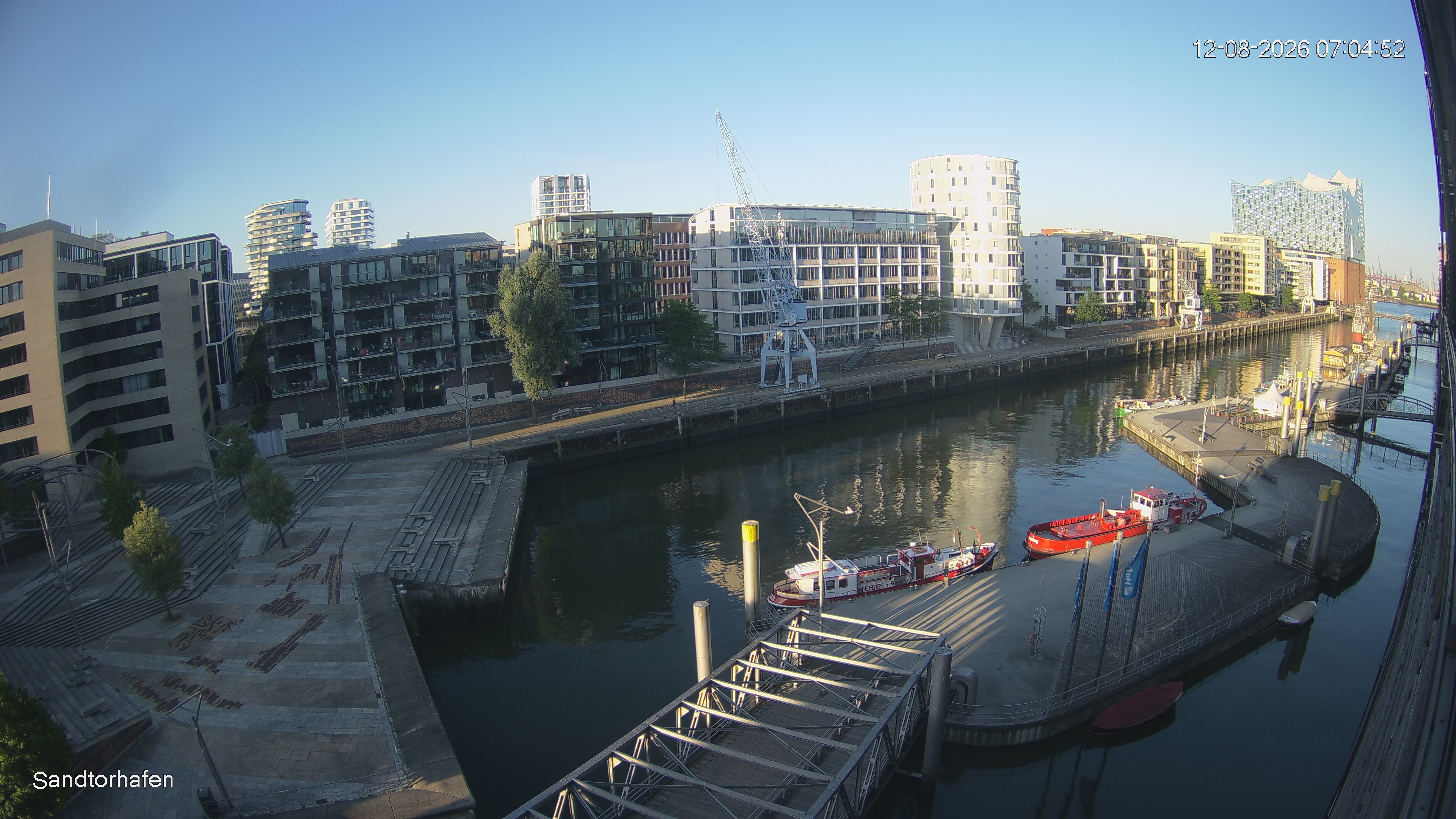 Archiv Foto Webcam Hamburg: HafenCity und Elbphilharmonie